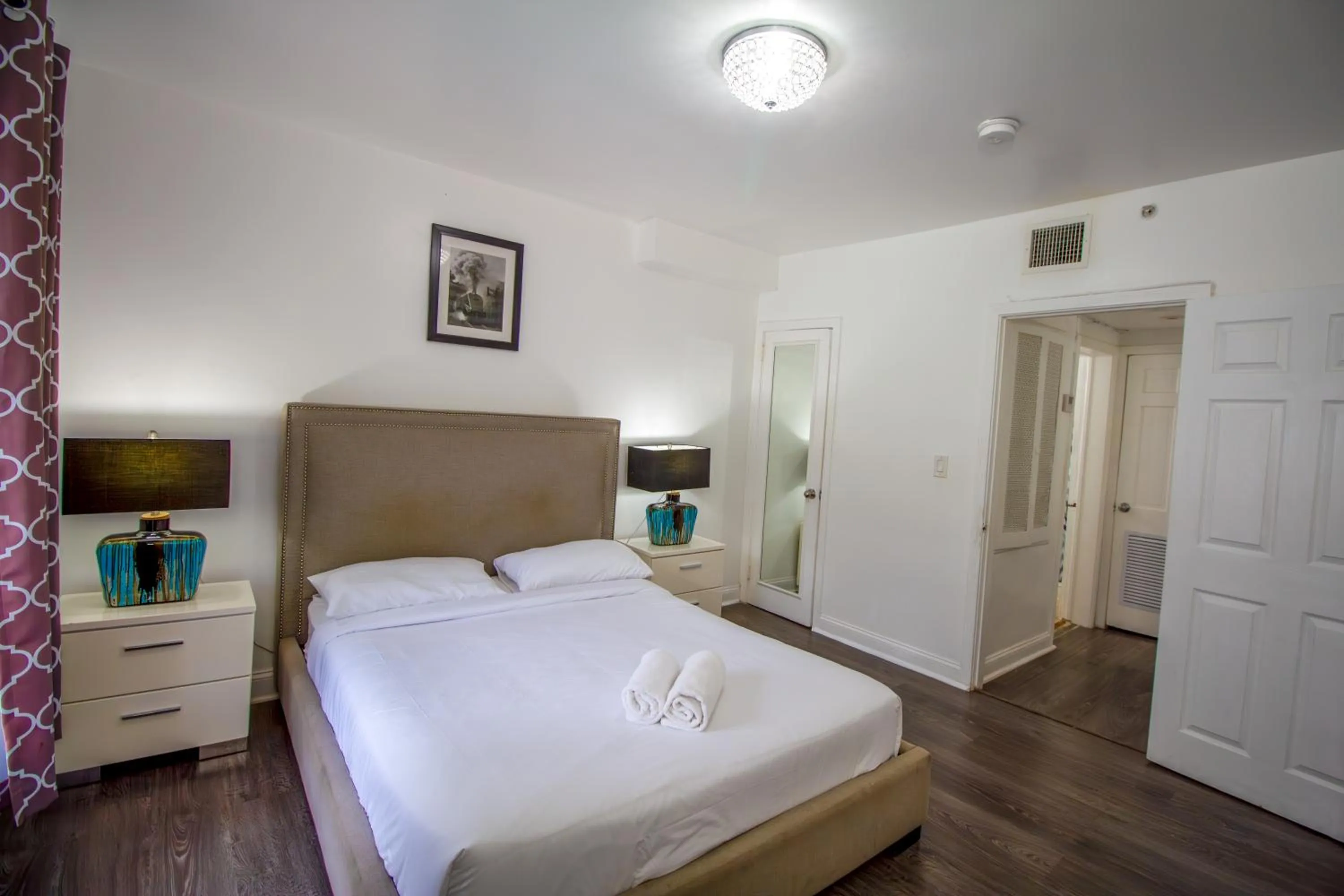 Bed in Courtyard Apartments Part of the Oasis Casita Collection