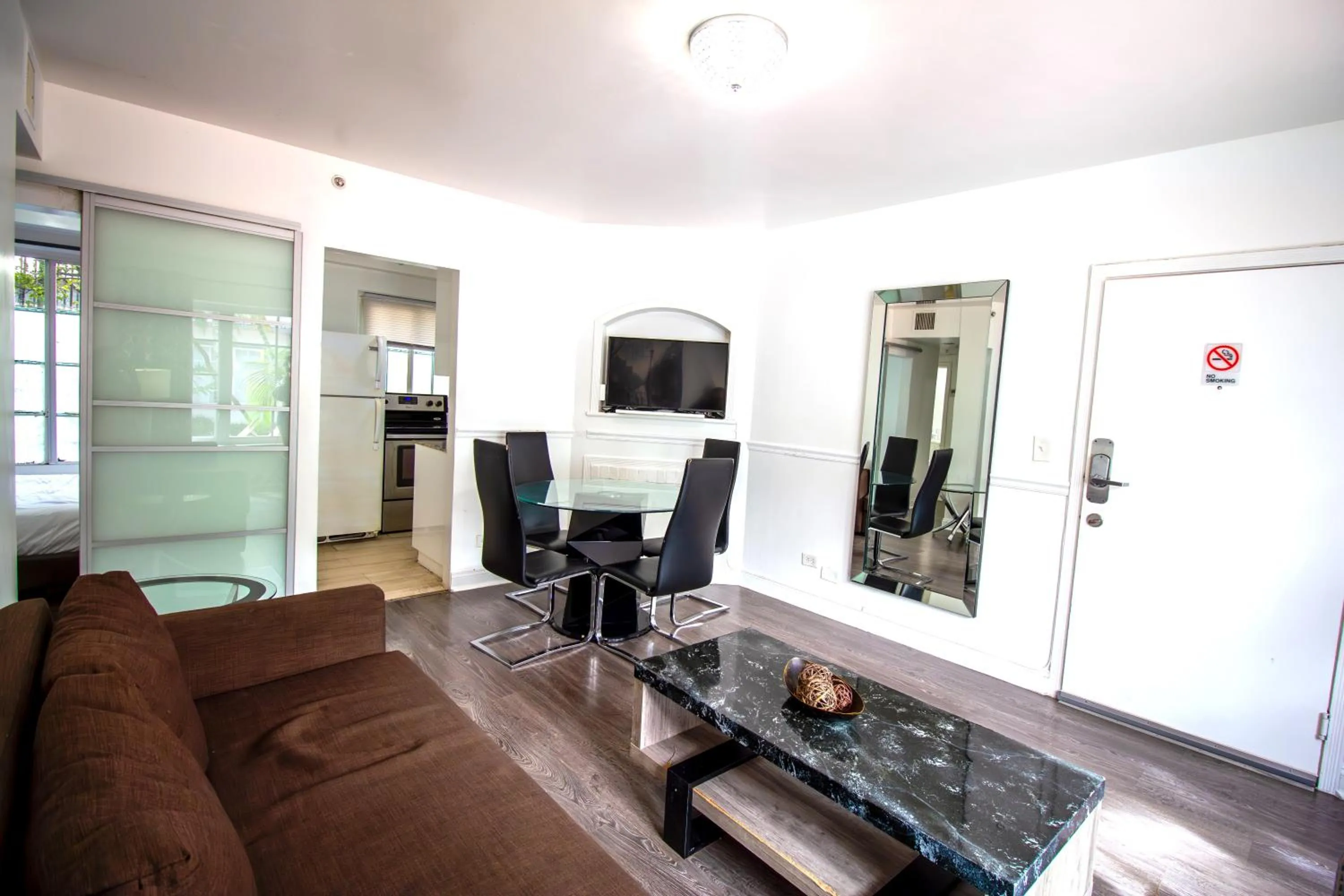 Living room in Courtyard Apartments Part of the Oasis Casita Collection