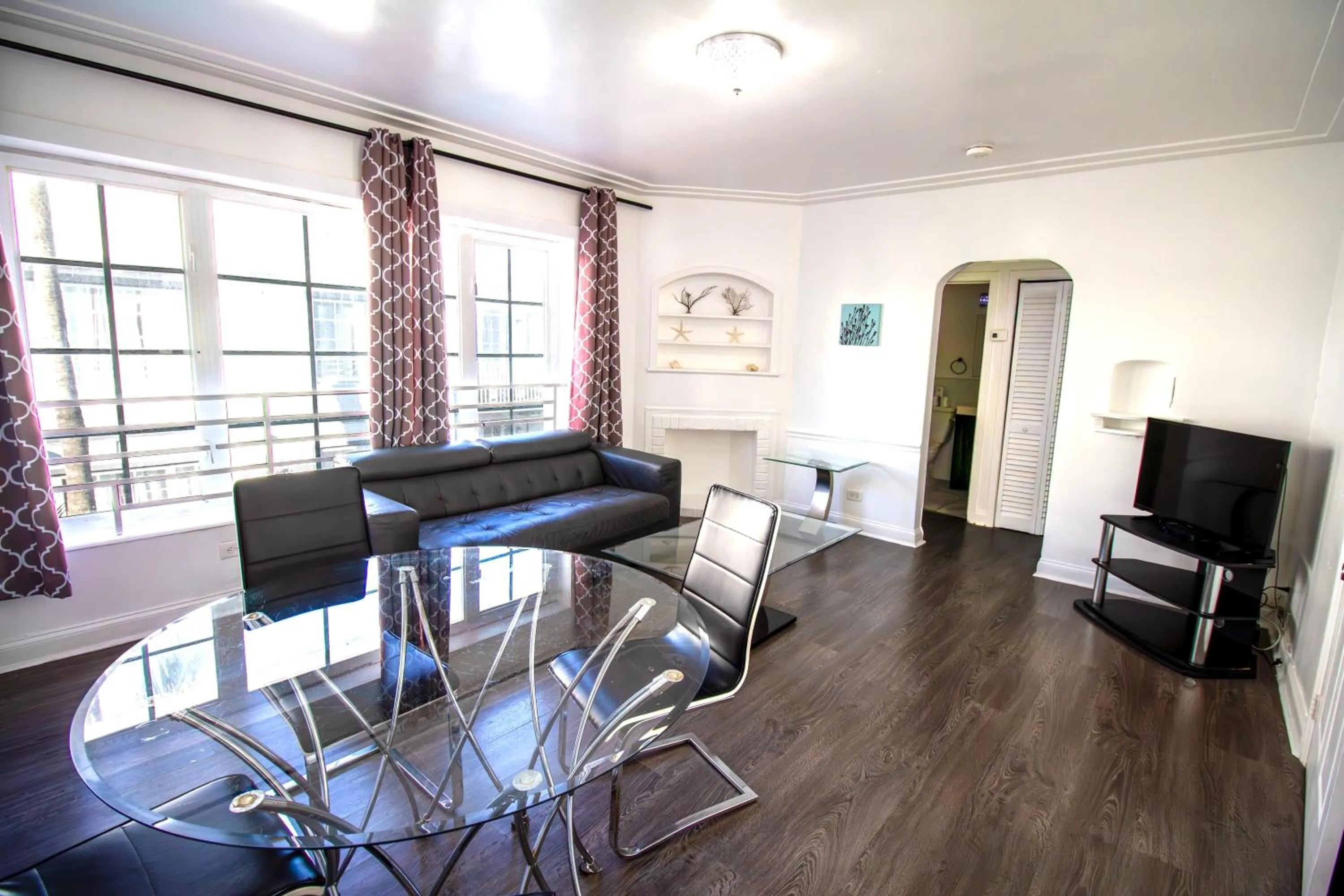 Living room in Courtyard Apartments Part of the Oasis Casita Collection