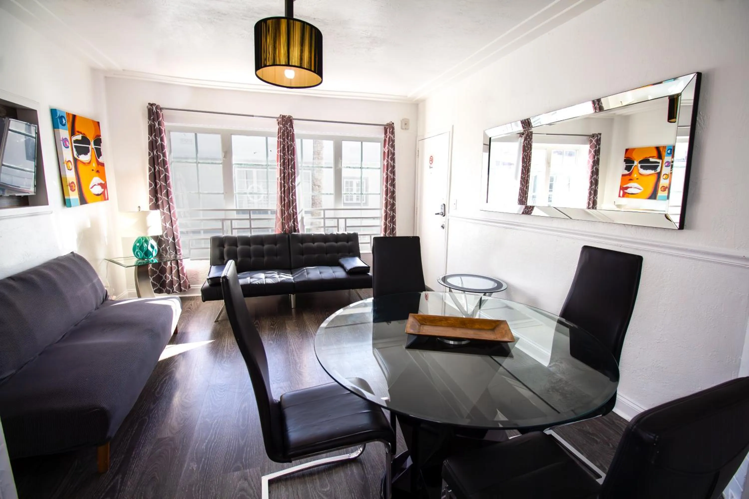 Living room in Courtyard Apartments Part of the Oasis Casita Collection