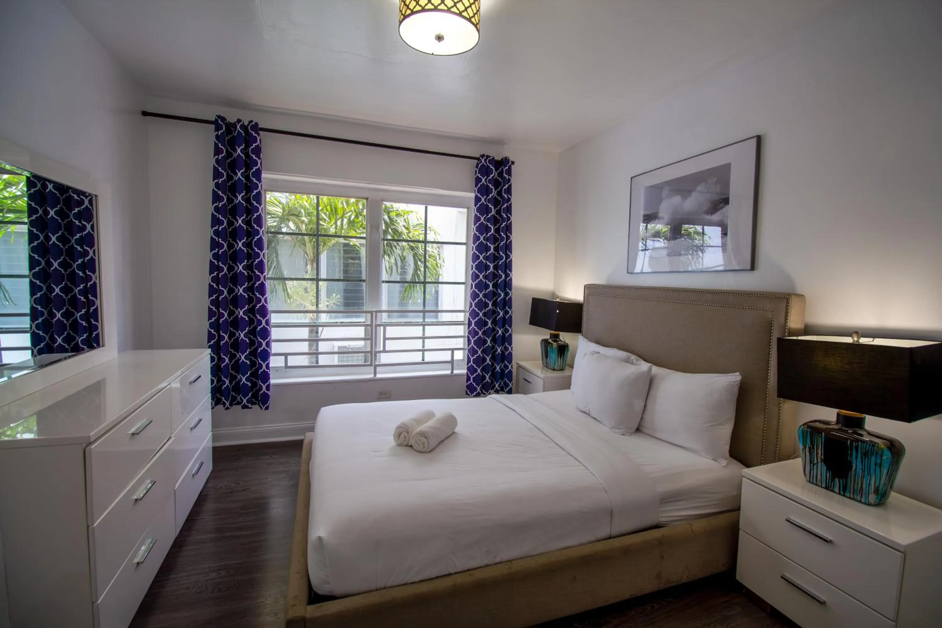 Bed in Courtyard Apartments Part of the Oasis Casita Collection