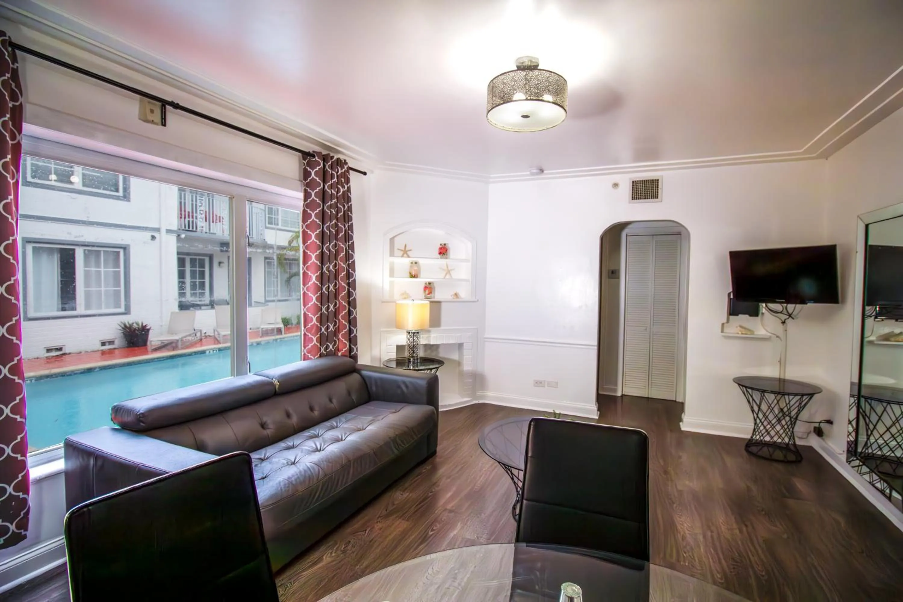 Living room in Courtyard Apartments Part of the Oasis Casita Collection