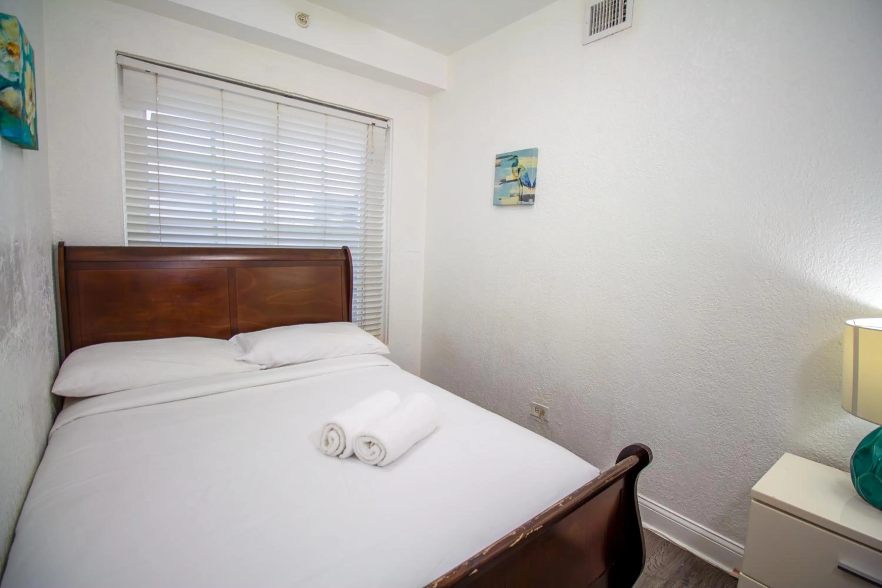 Bed in Courtyard Apartments Part of the Oasis Casita Collection