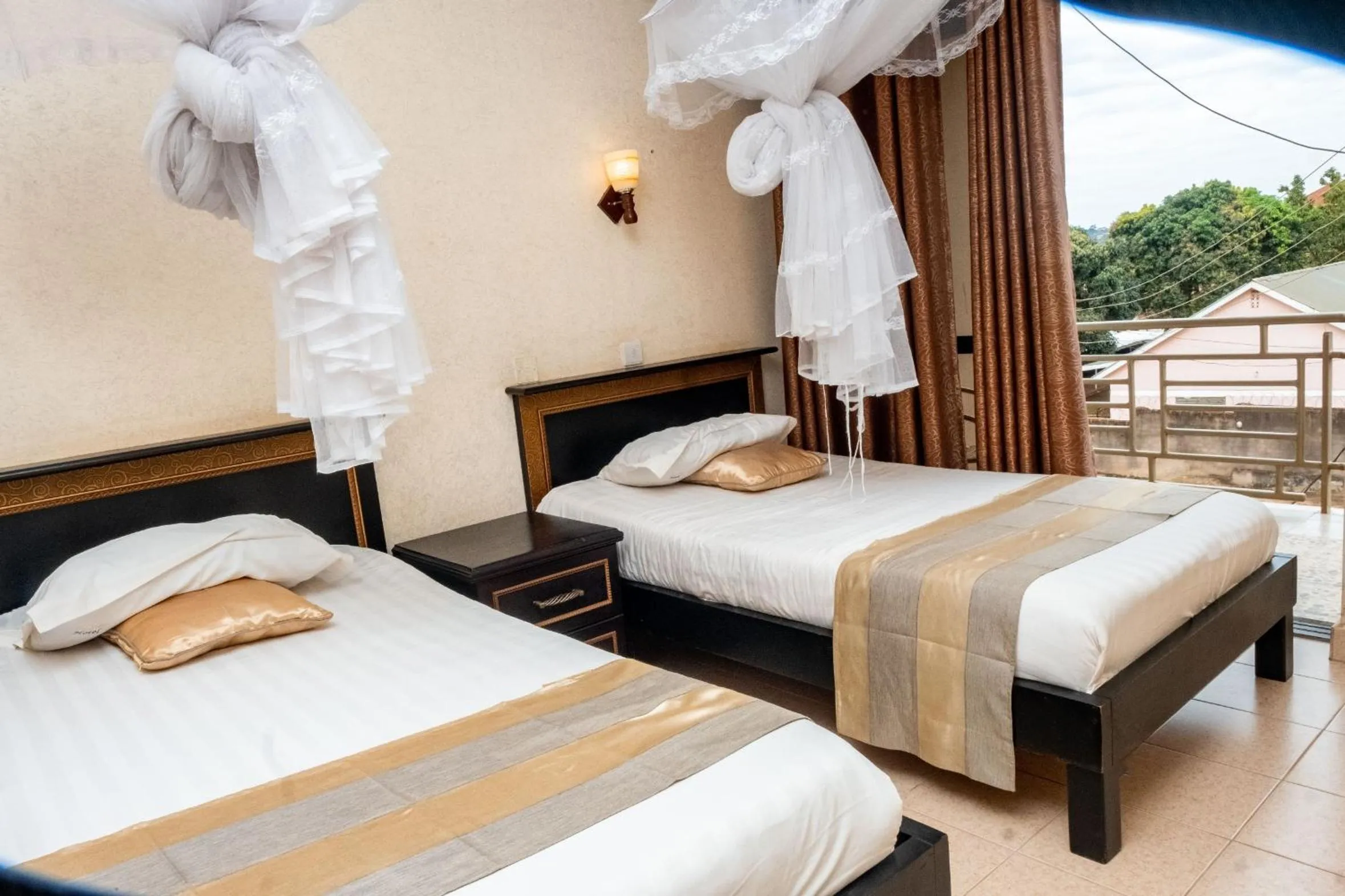 Bed in Tristar Hotel Kampala