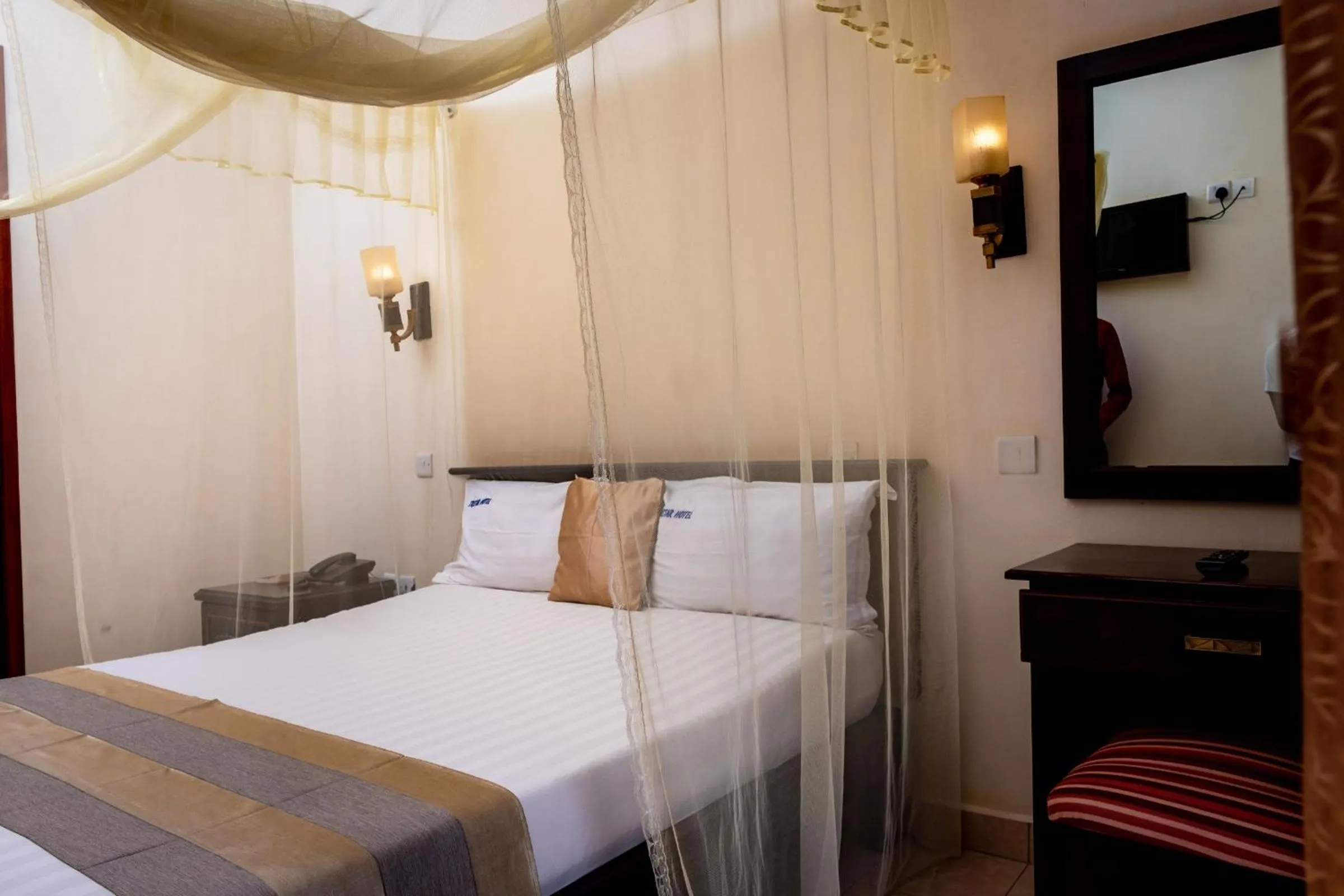 Bed in Tristar Hotel Kampala
