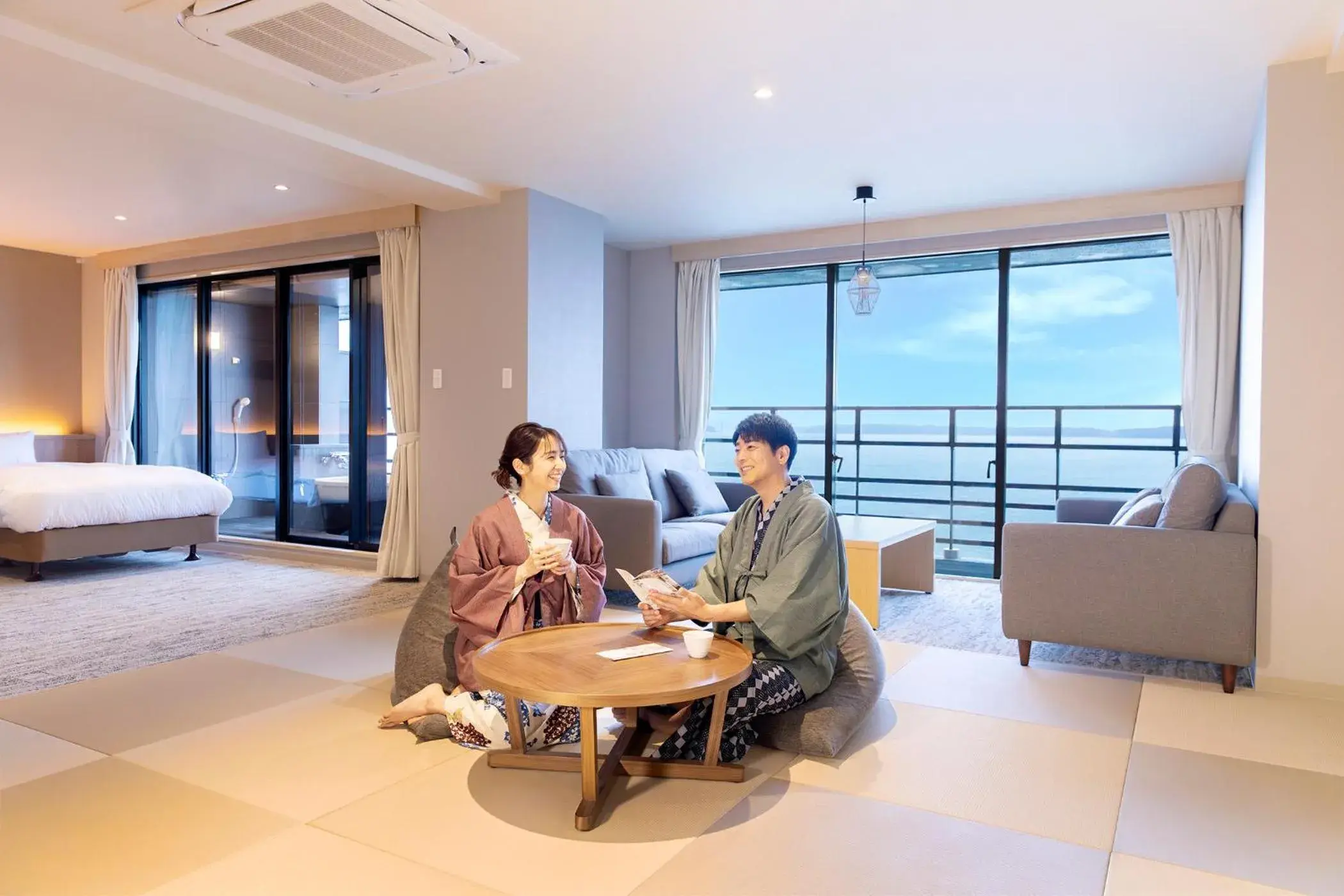 Superior Japanese-Western-Style-Room holds 6 people - Non-Smoking - Shared Bathroom in TAOYA Wakura Superior Japanese-Western-Style-Room holds 6 people - Non-Smoking - Shared Bathroom in TAOYA Wakura