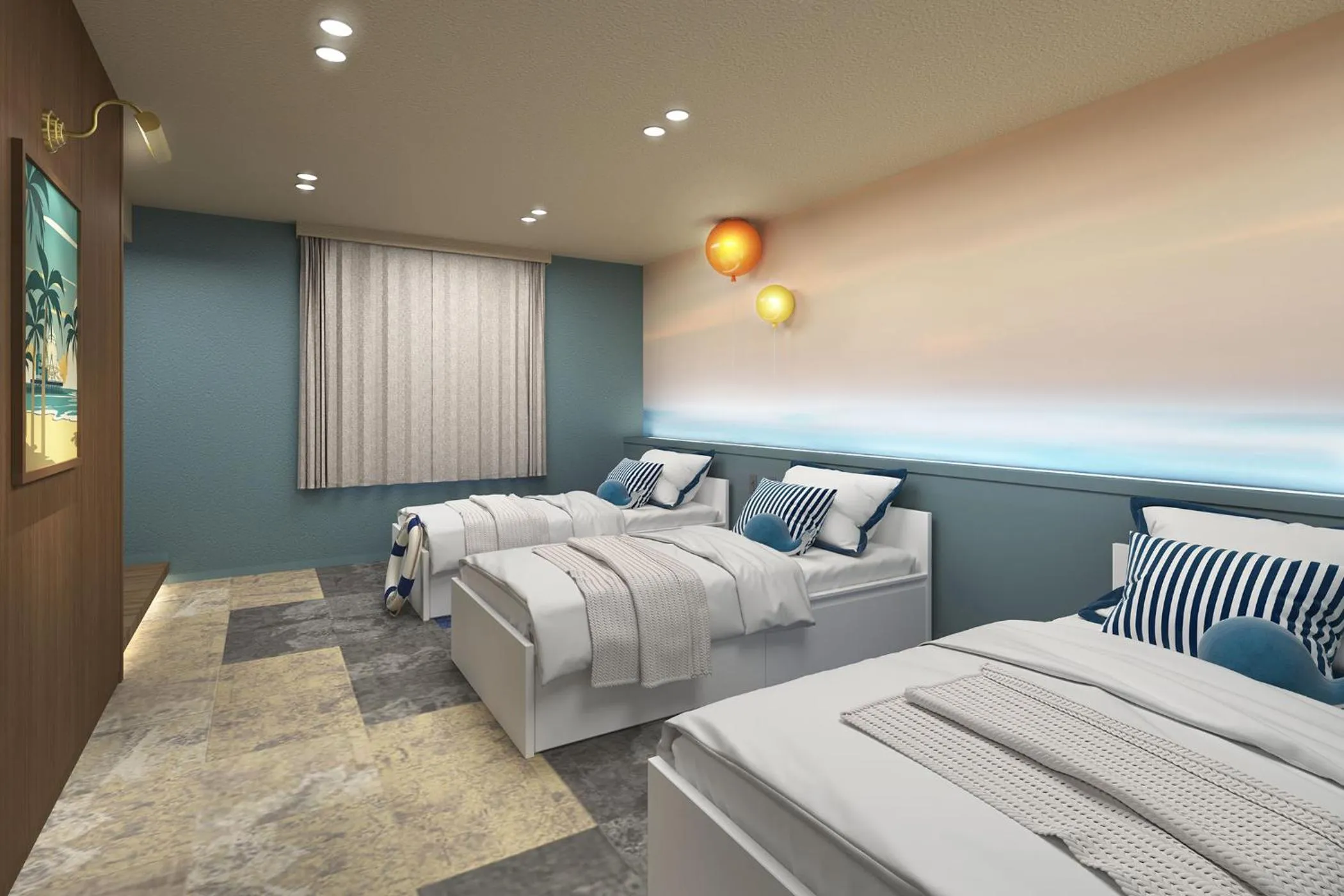 Photo of the whole room, Bed in Ooedo Onsen Monogatari Premium Shima Saichoraku