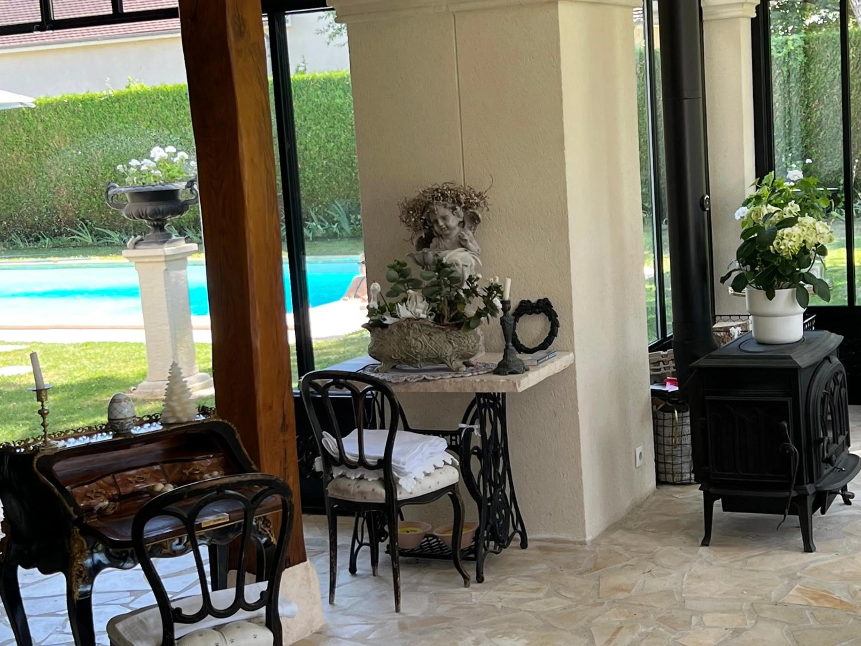 Pool view in Les Prémices De La Forêt