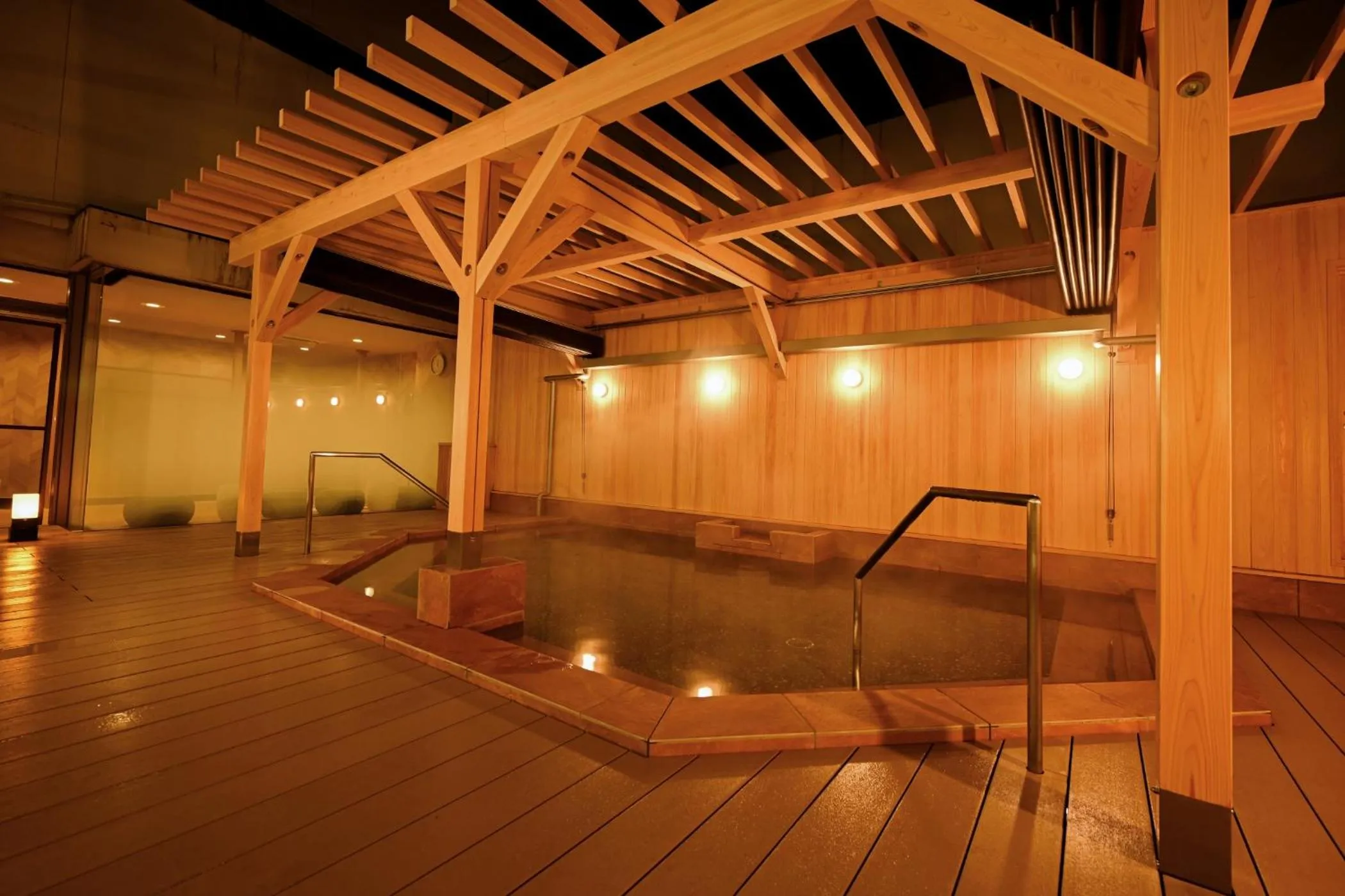 Hot Spring Bath in Ooedo Onsen Monogatari Awazu Grand Hotel
