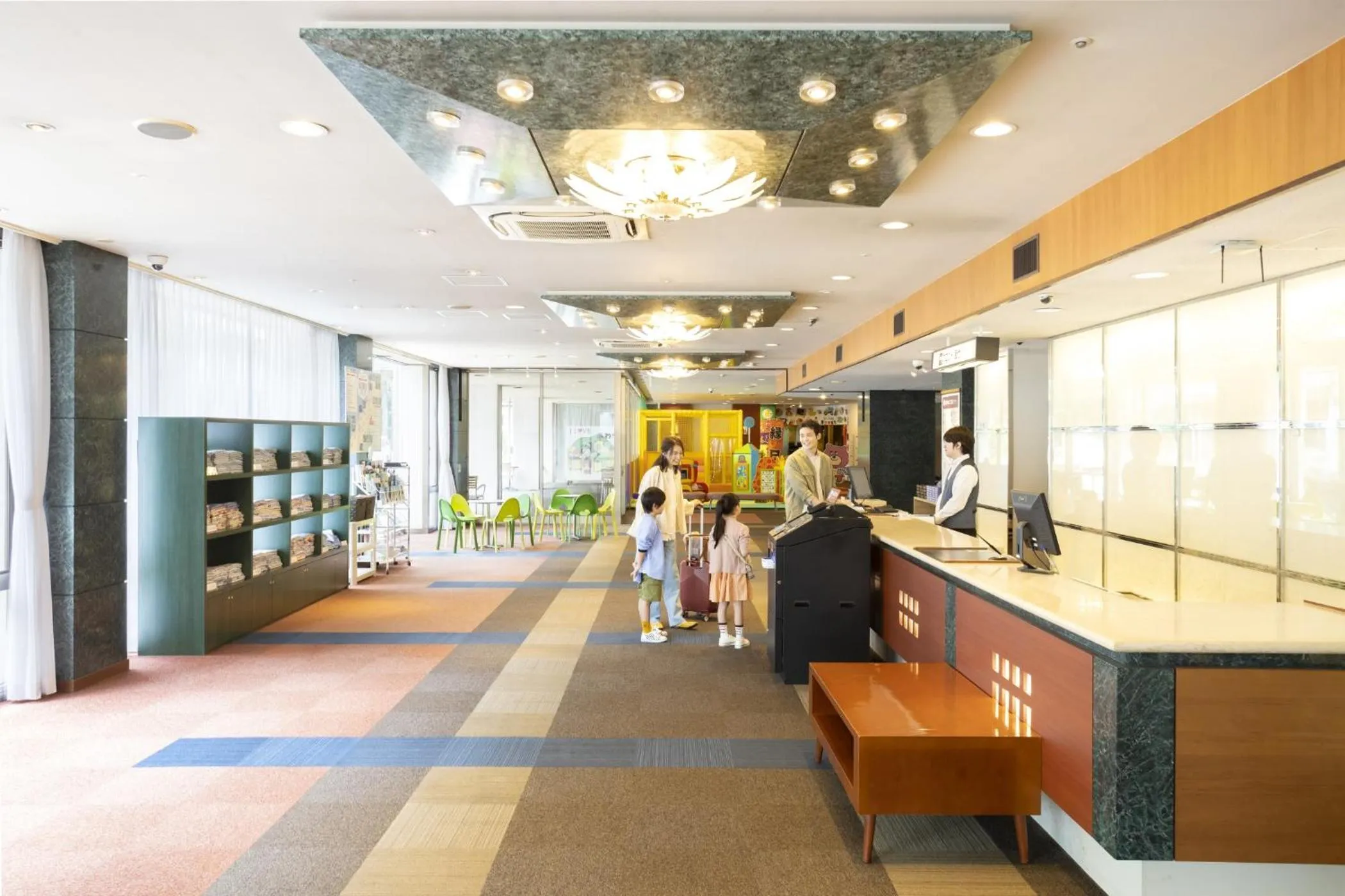 Lobby or reception in Ooedo Onsen Monogatari Awazu Grand Hotel