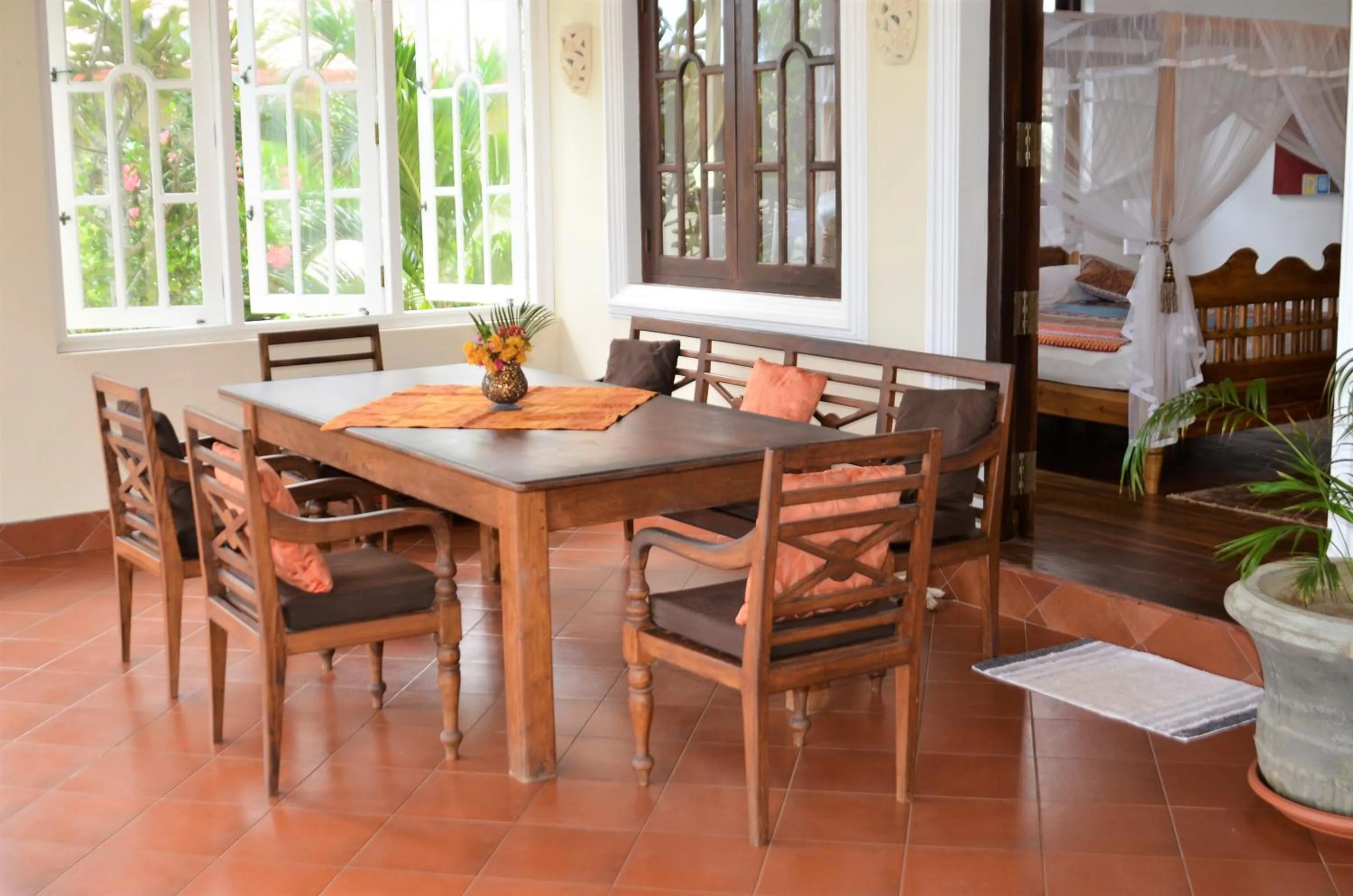 Dining Area in Lanka Beach Bungalows