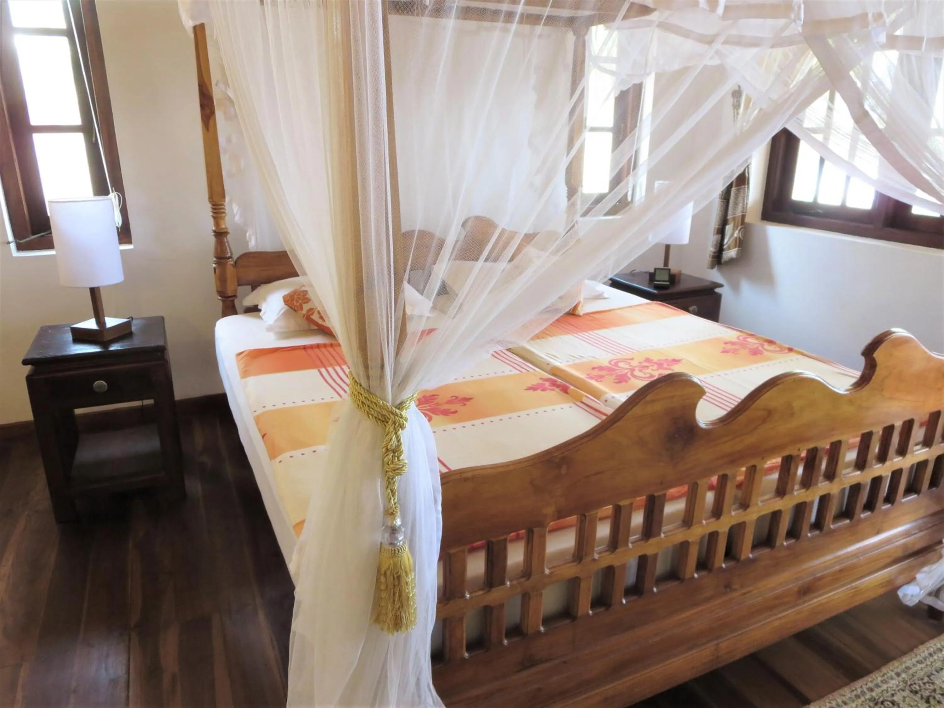 Bed in Lanka Beach Bungalows
