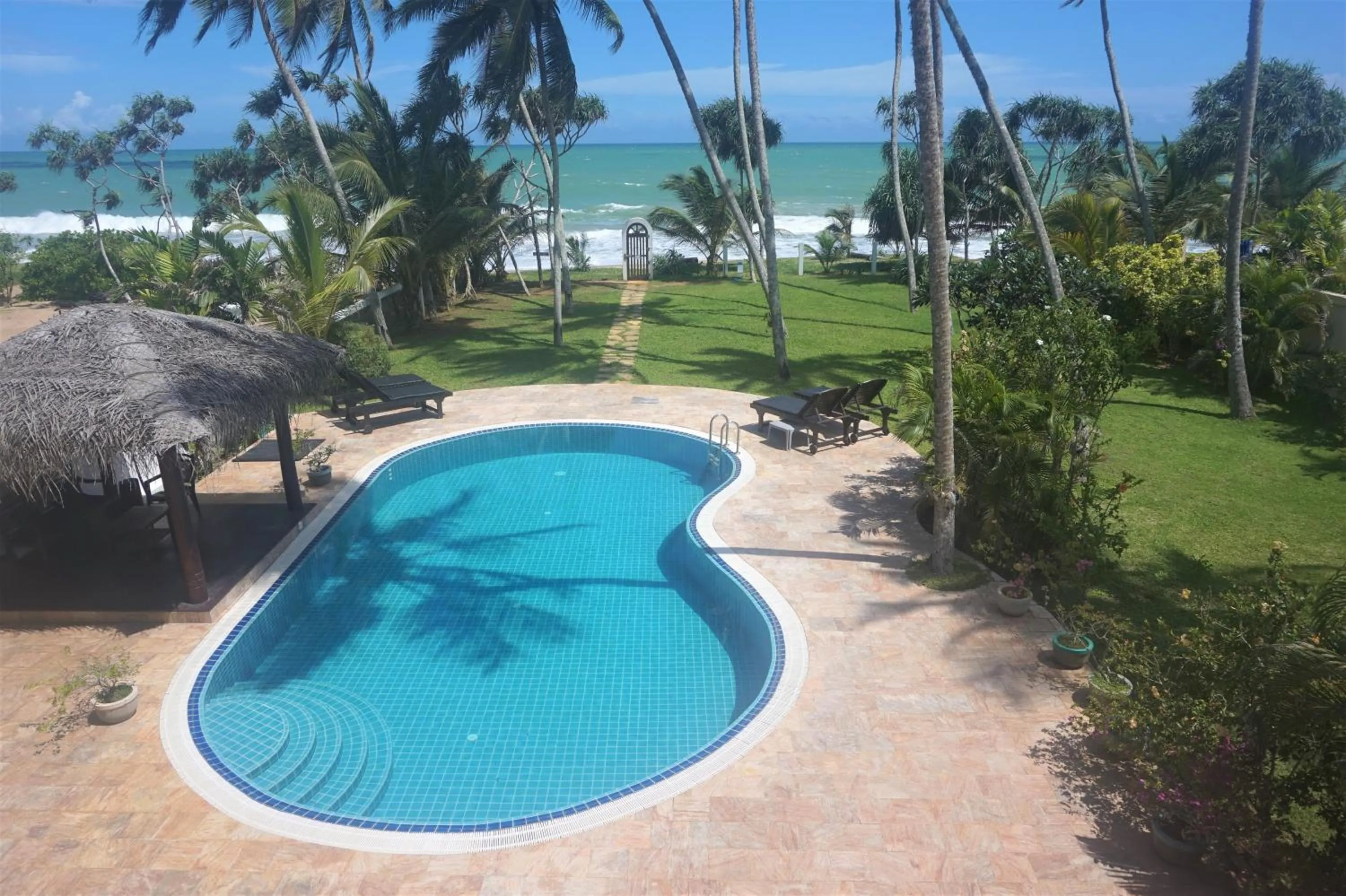 Pool View in Lanka Beach Bungalows