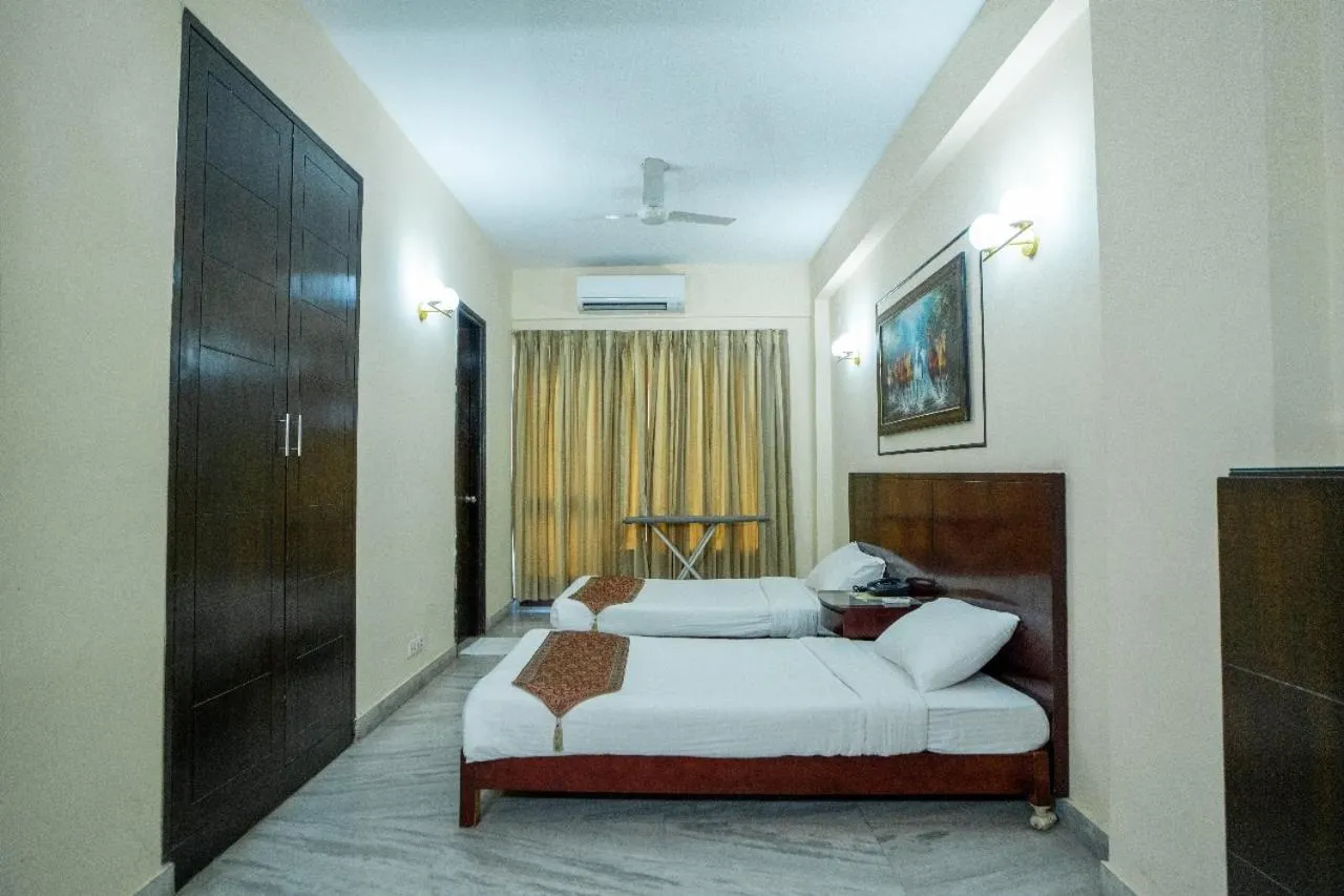 Photo of the whole room, Bed in Enkay Residency V Block-Cyber City