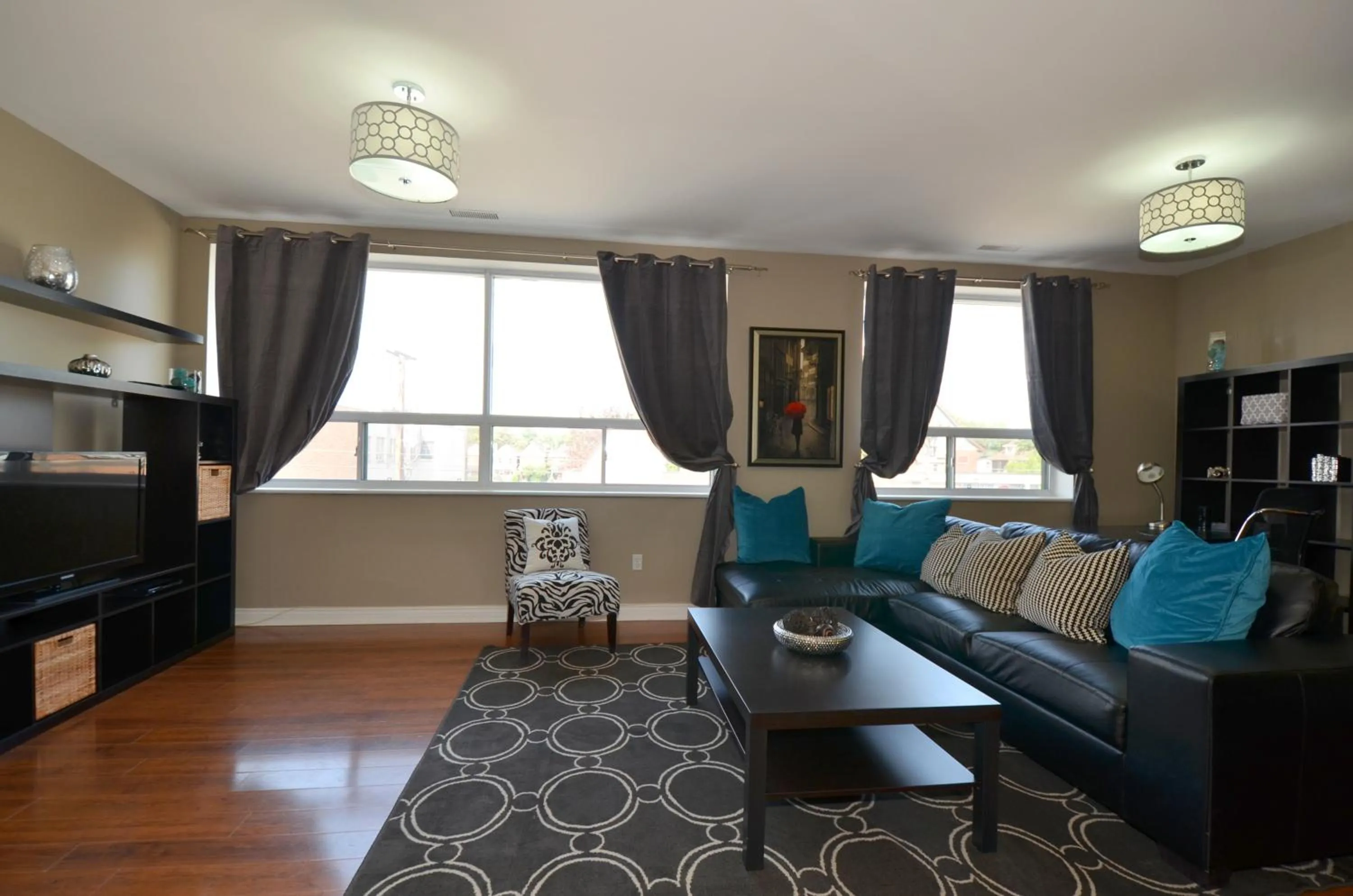 Living room in The SoMa Furnished Residences