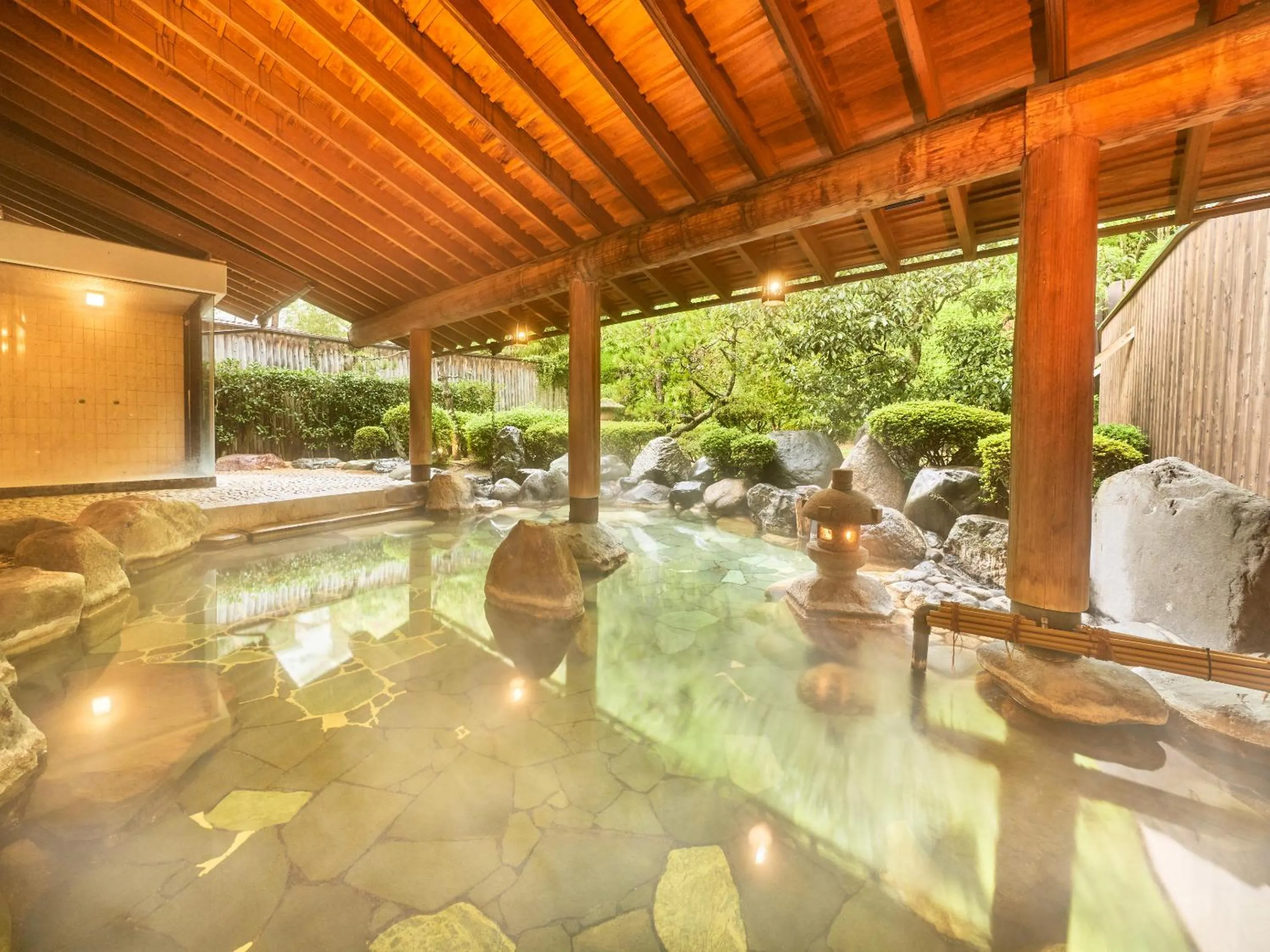 Hot Spring Bath in Ooedo Onsen Monogatari Premium Saiki Bekkan