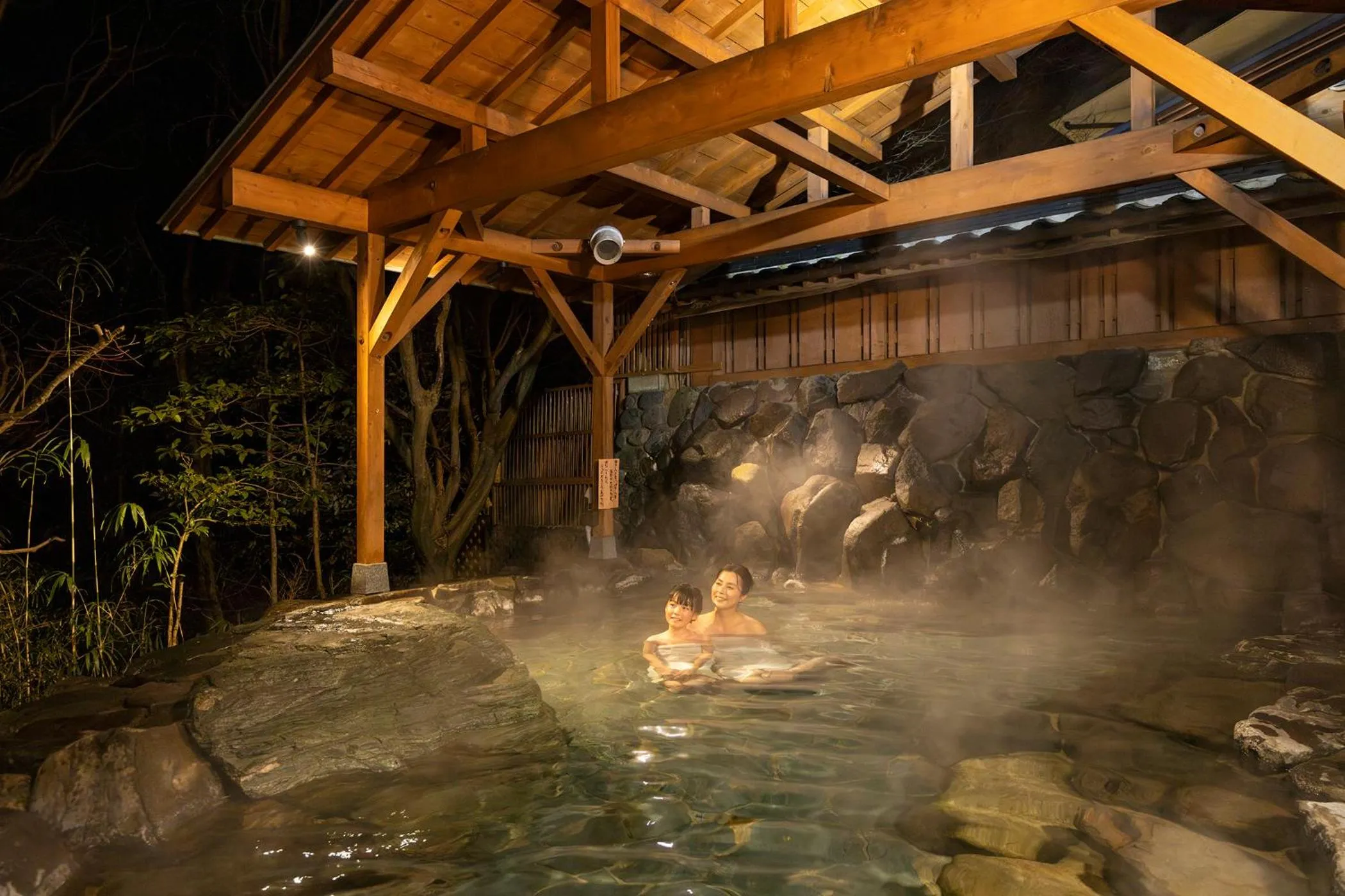 Open Air Bath in Ooedo Onsen Monogatari Premium Yamanaka Grand Hotel