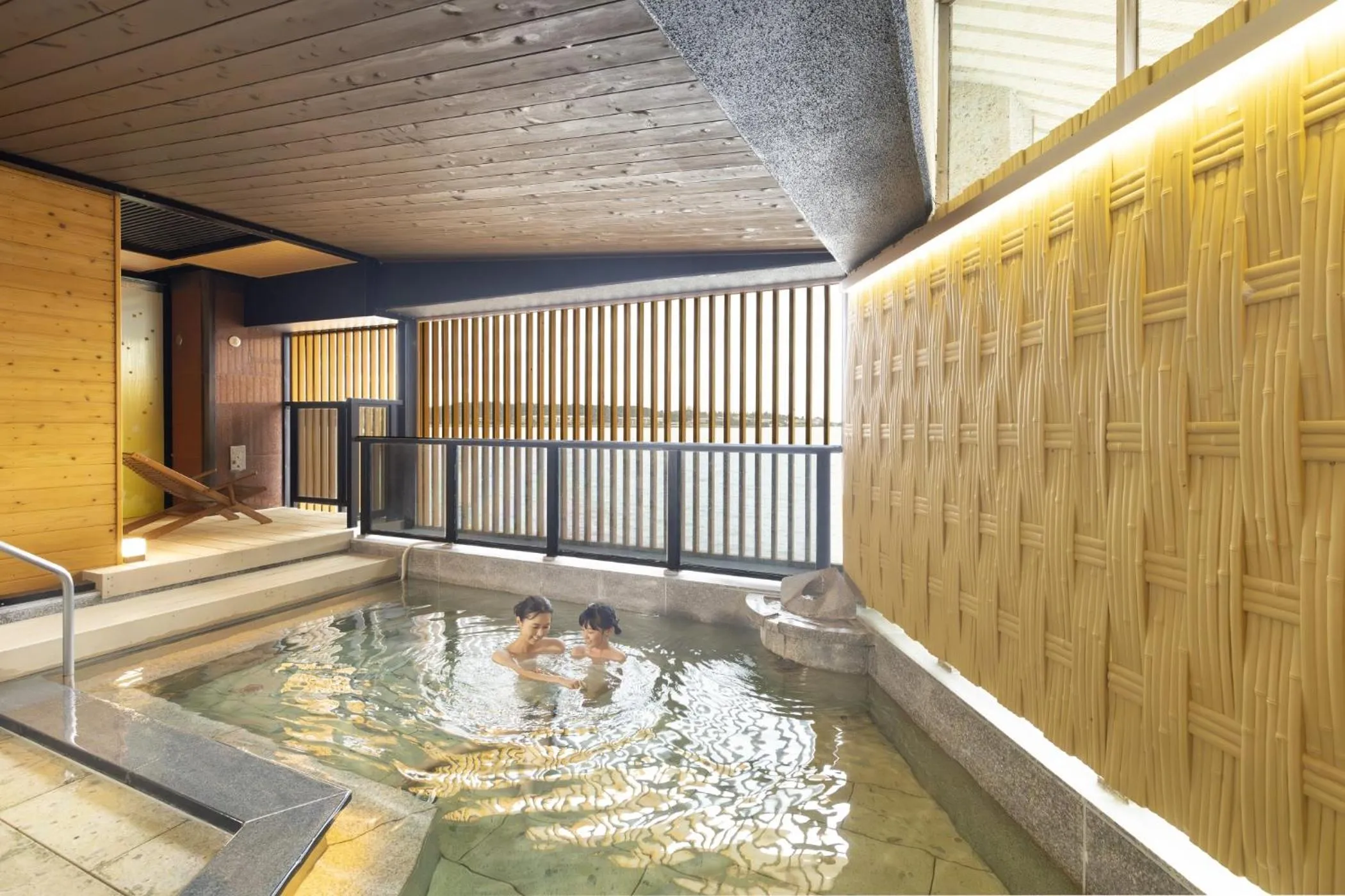 Open Air Bath in Ooedo Onsen Monogatari Premium Kaga Maruya