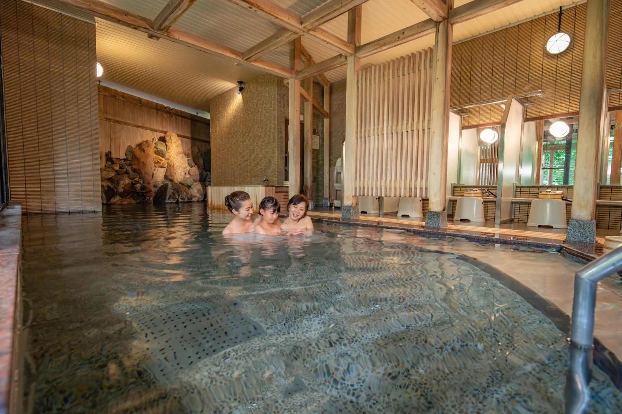 Hot Spring Bath in Ooedo Onsen Monogatari Yamanaka Saichoraku