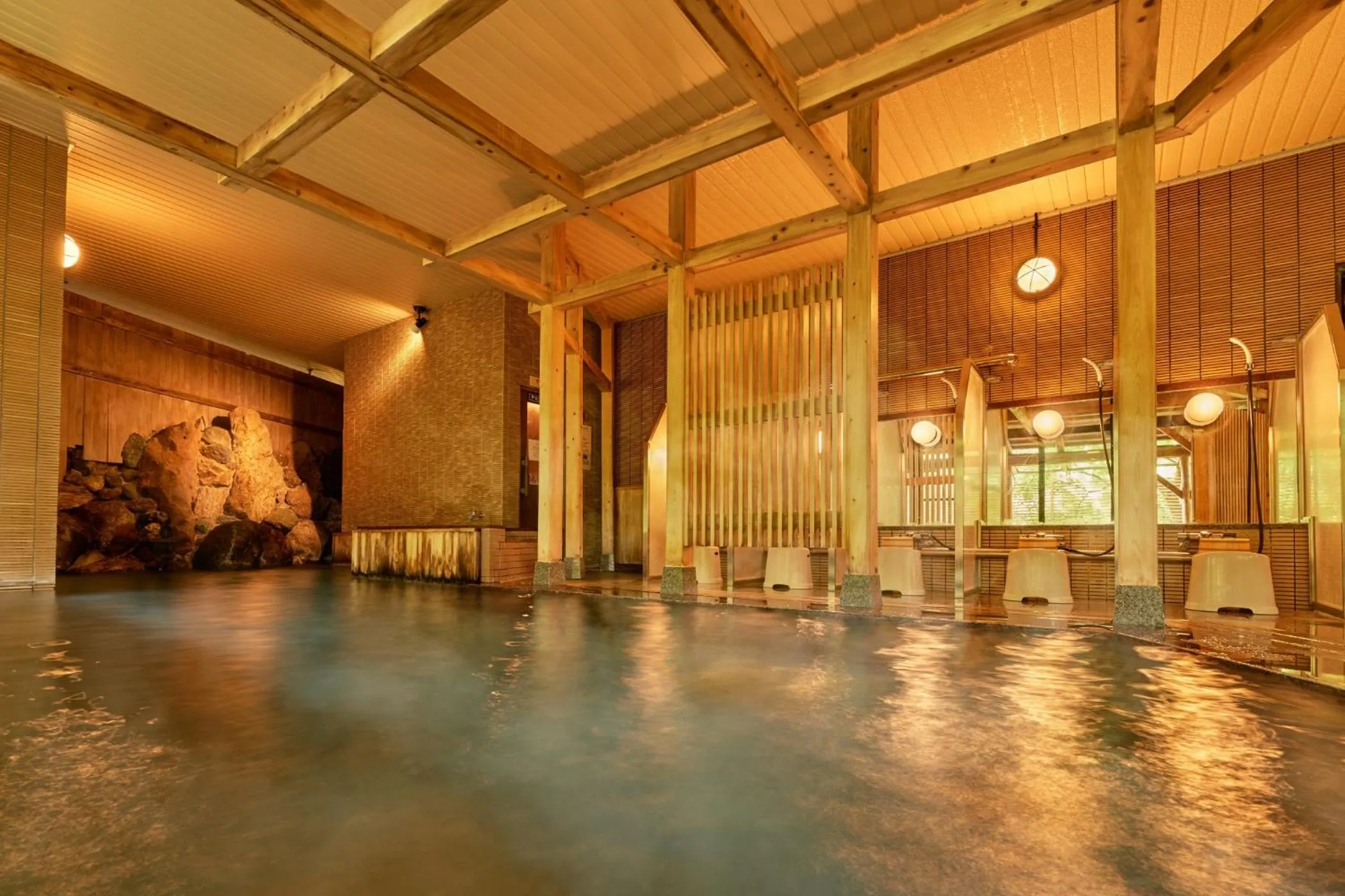 Hot Spring Bath in Ooedo Onsen Monogatari Yamanaka Saichoraku