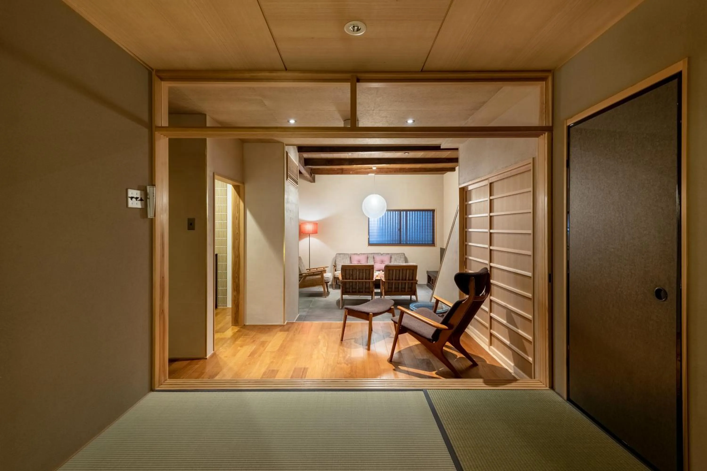 Seating area in Choya Chawanzaka Machiya House