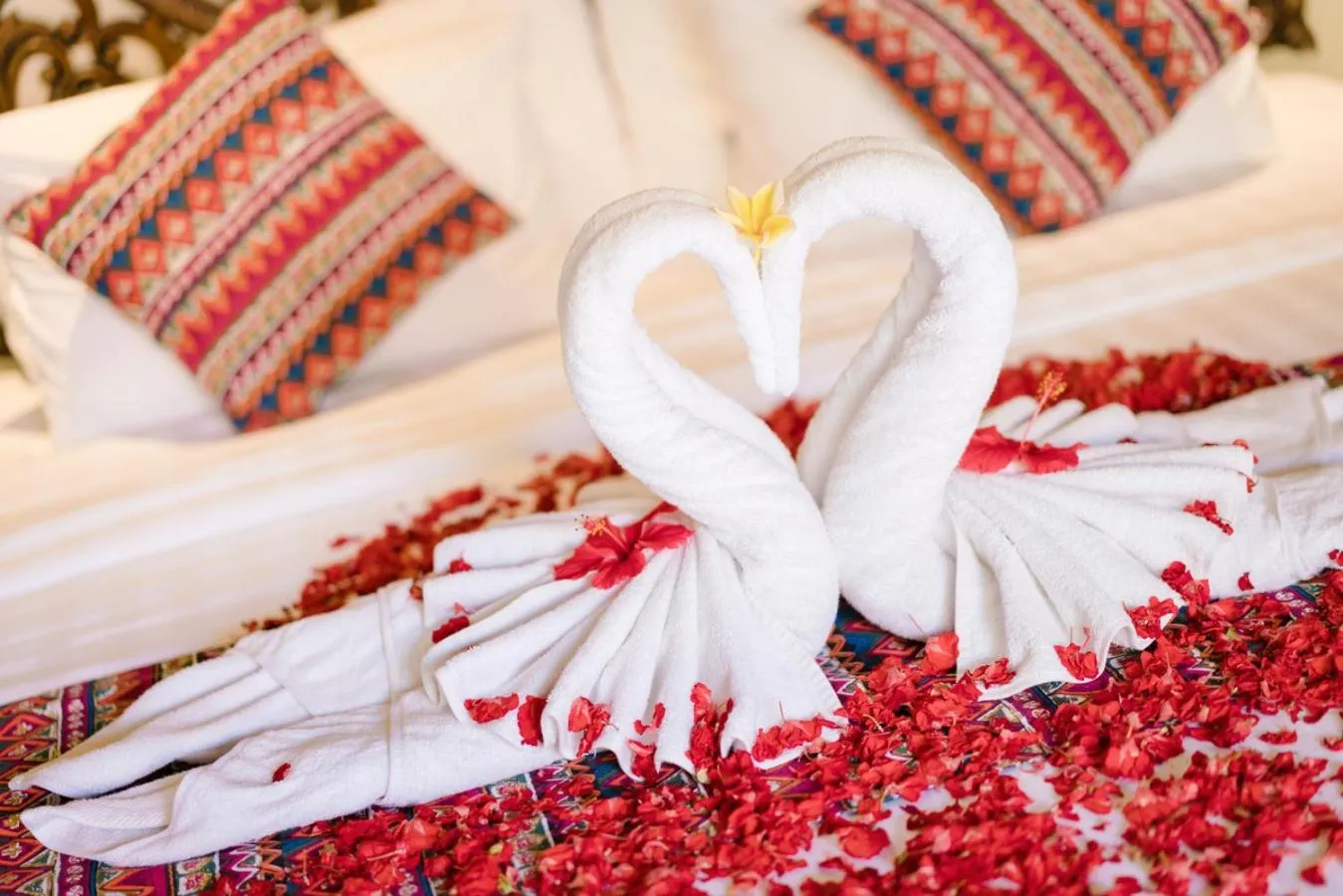 Bed in Desa Di Bali Villas