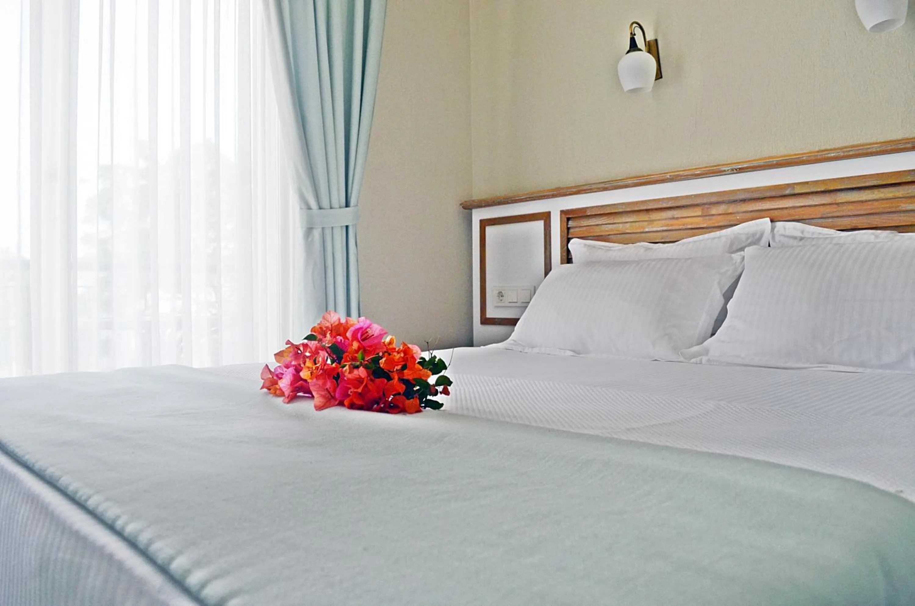 Bed in Datca Beyaz Ev Hotel