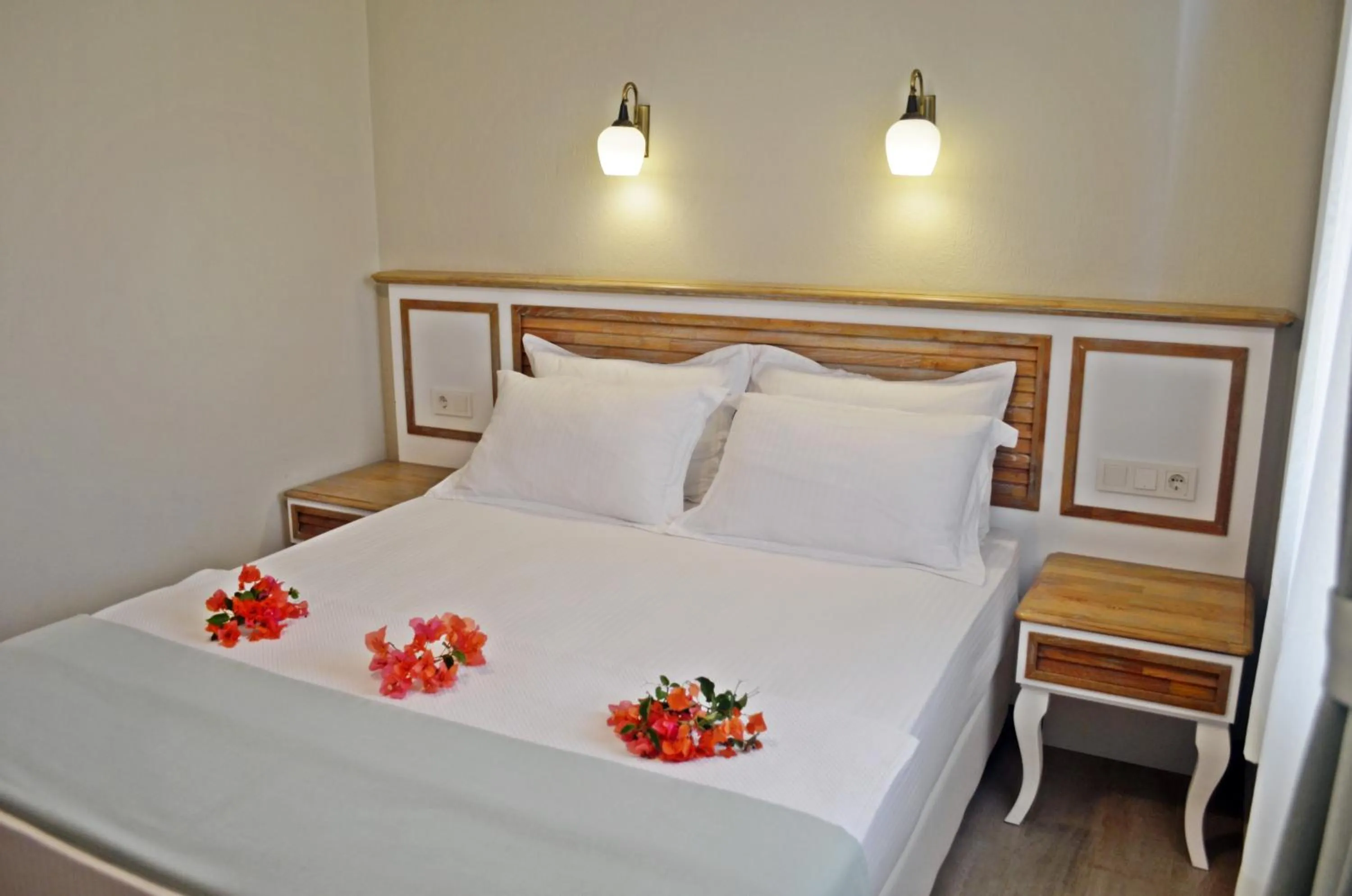 Bed in Datca Beyaz Ev Hotel