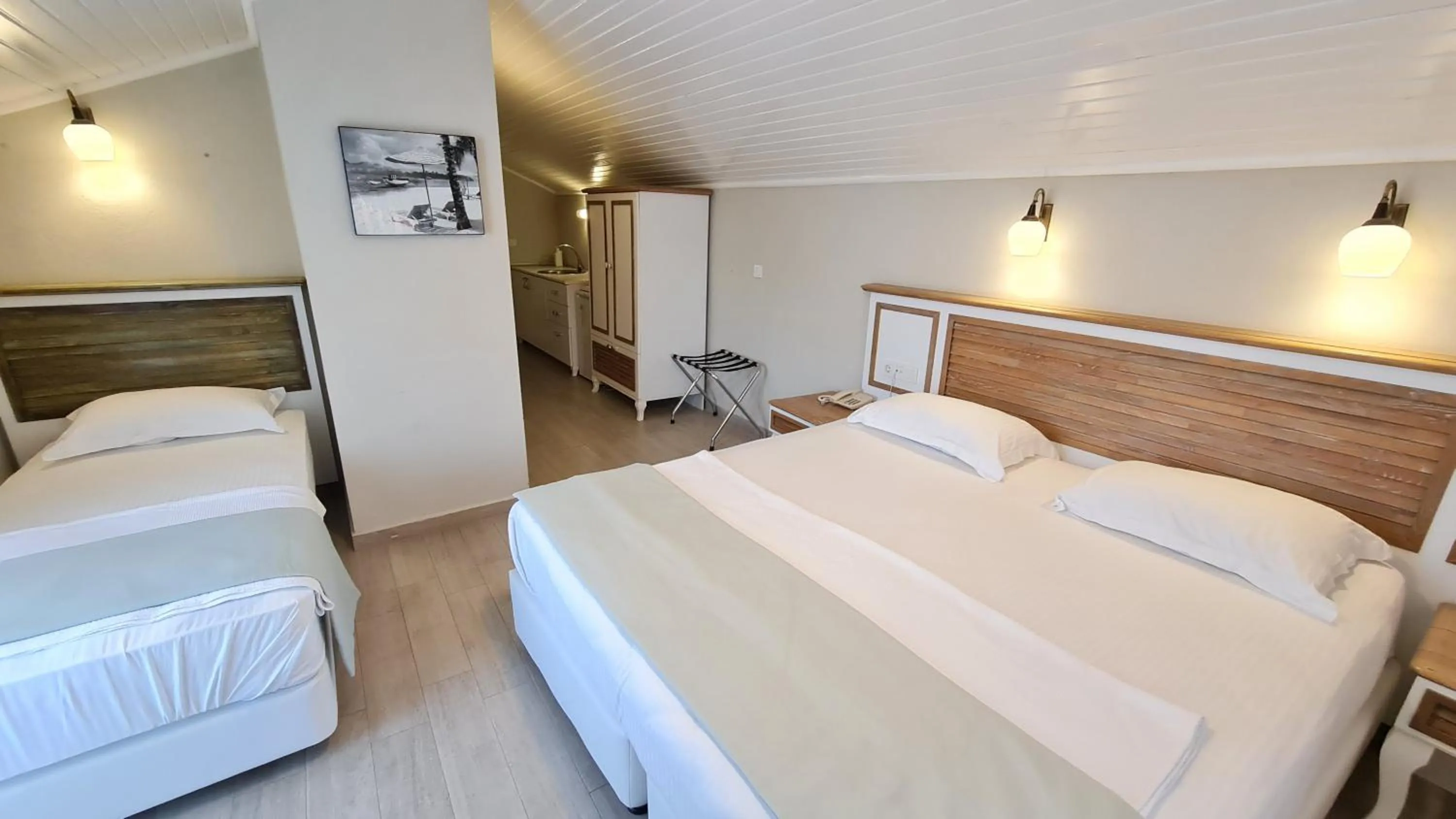 Bed in Datca Beyaz Ev Hotel