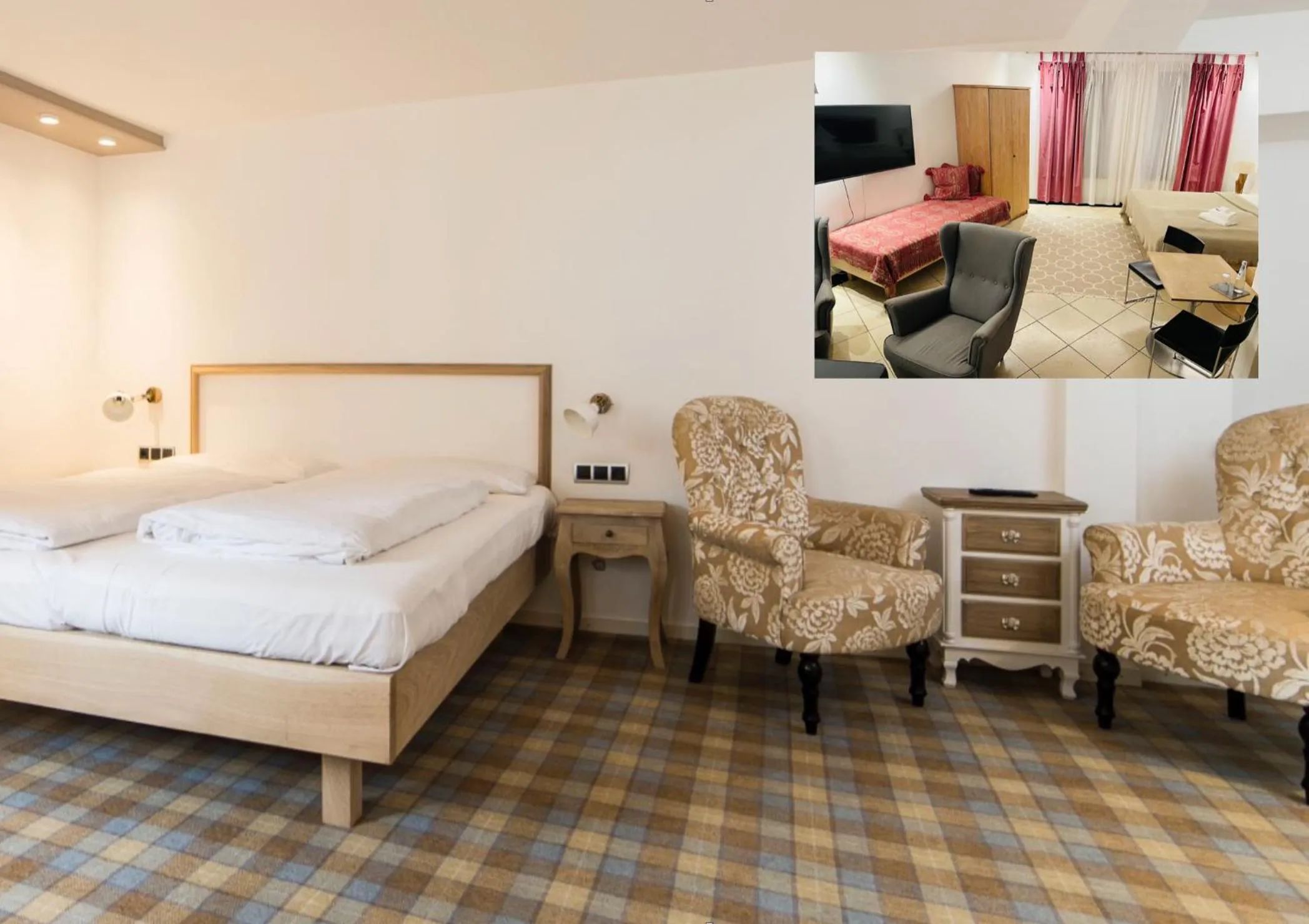 Bed in aussicht bio hotel restaurant cafe