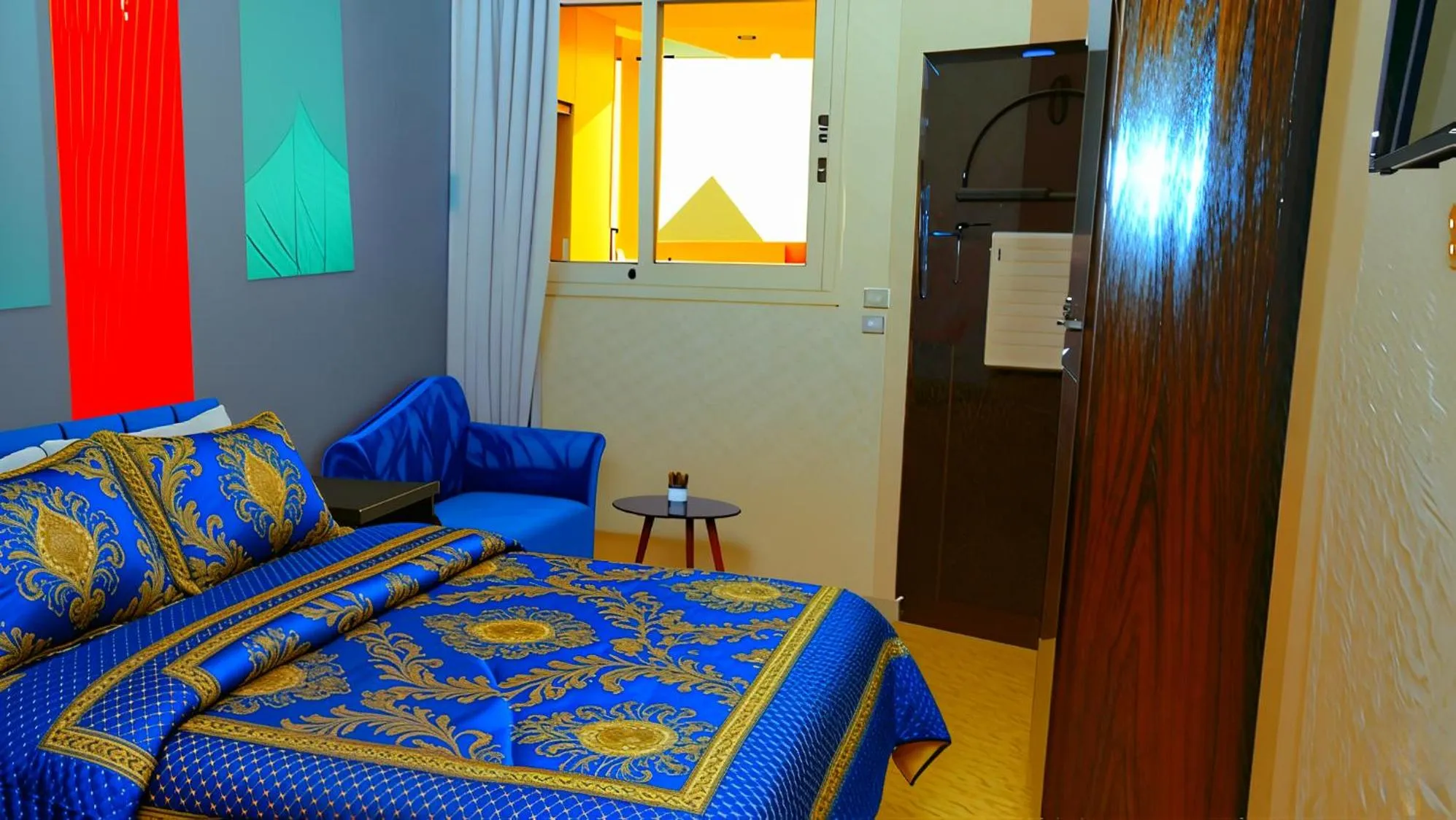 Bed in Horus Guest House Pyramids View