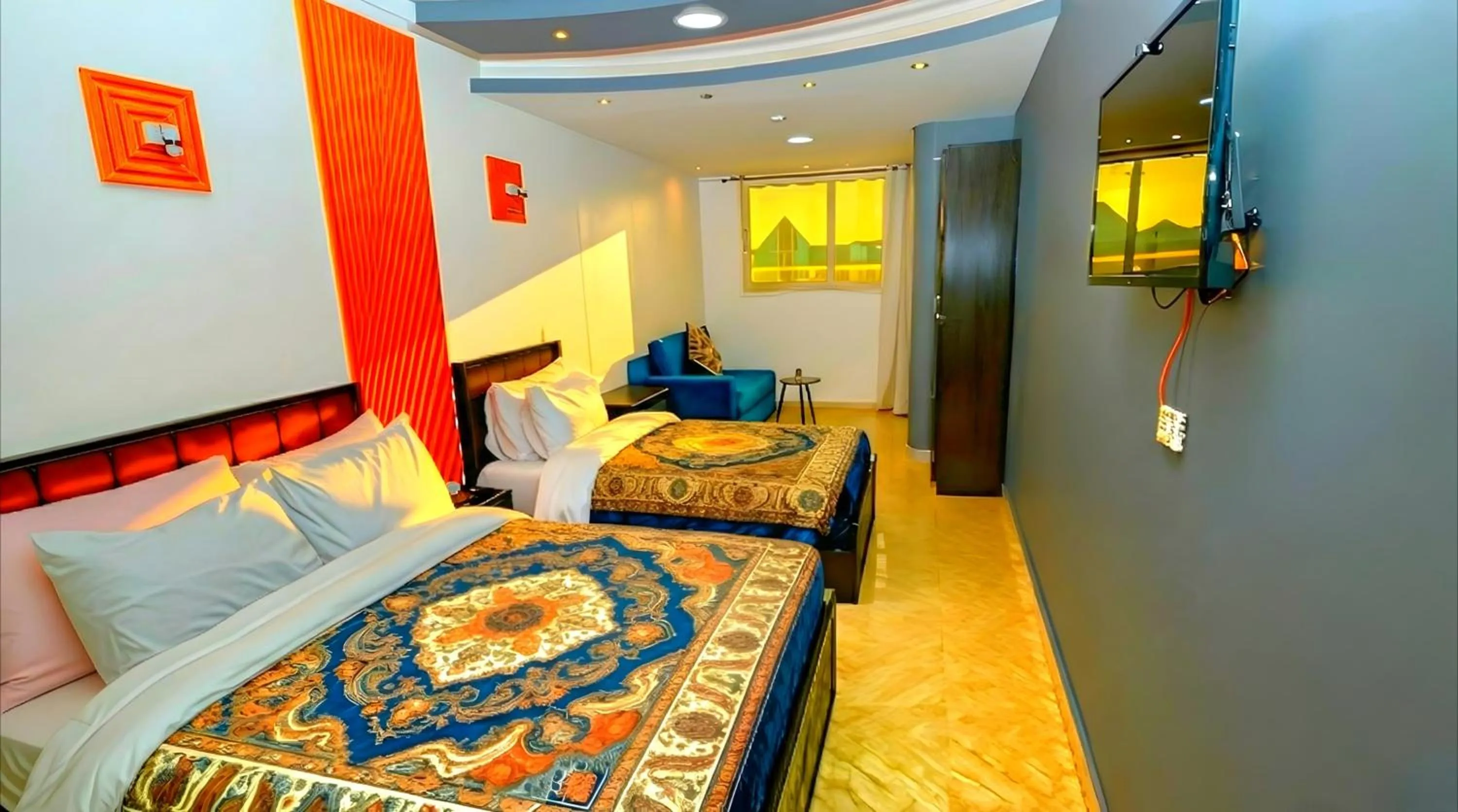 Bed in Horus Guest House Pyramids View