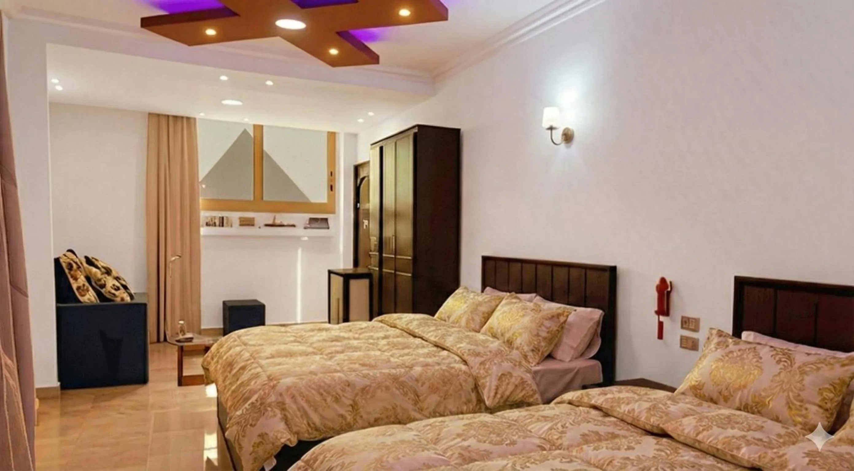 Bed in Horus Guest House Pyramids View