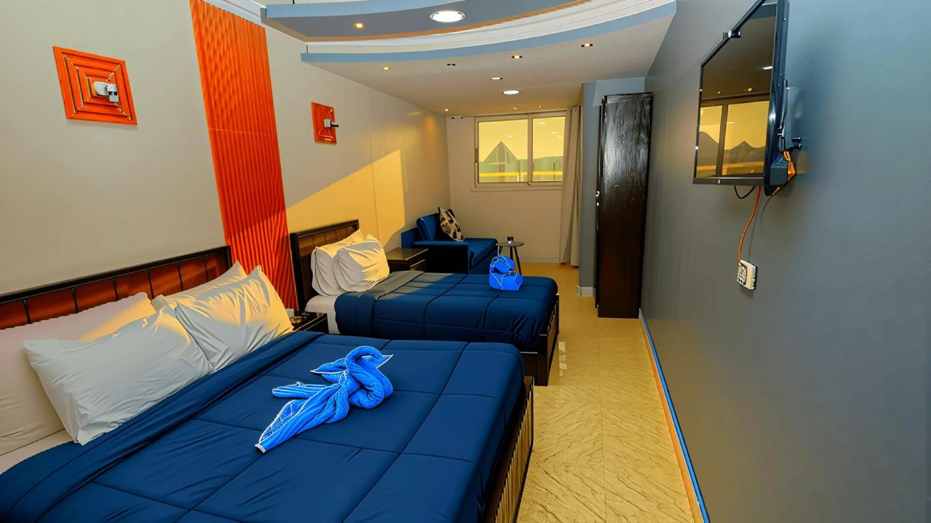 Bed in Horus Guest House Pyramids View