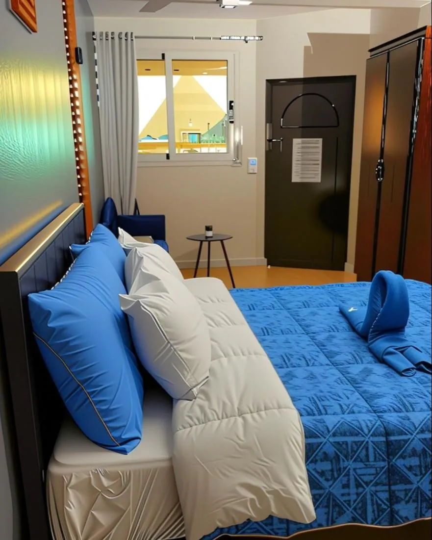 Bed in Horus Guest House Pyramids View