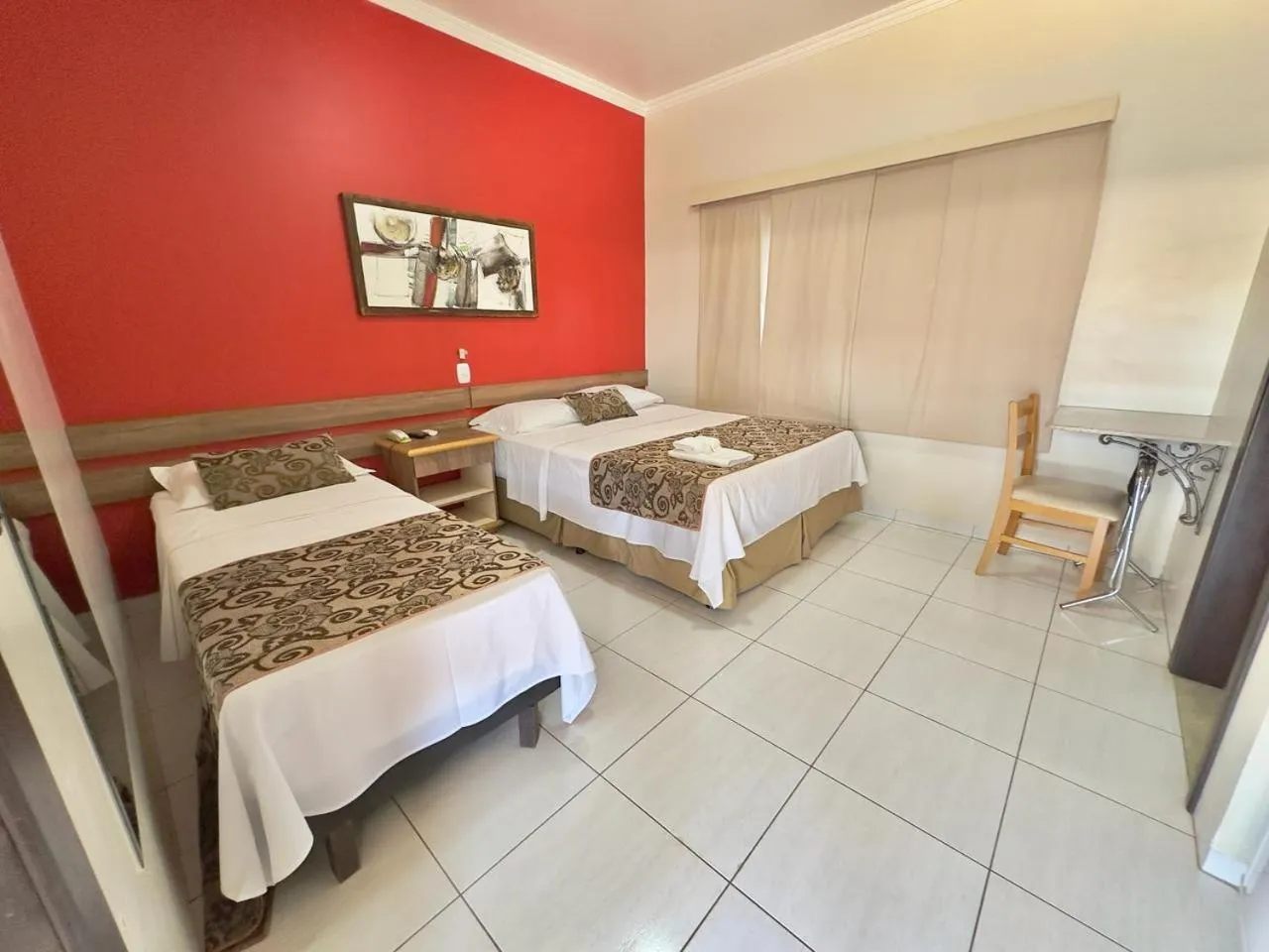 Bed in Hotel Pousada Real