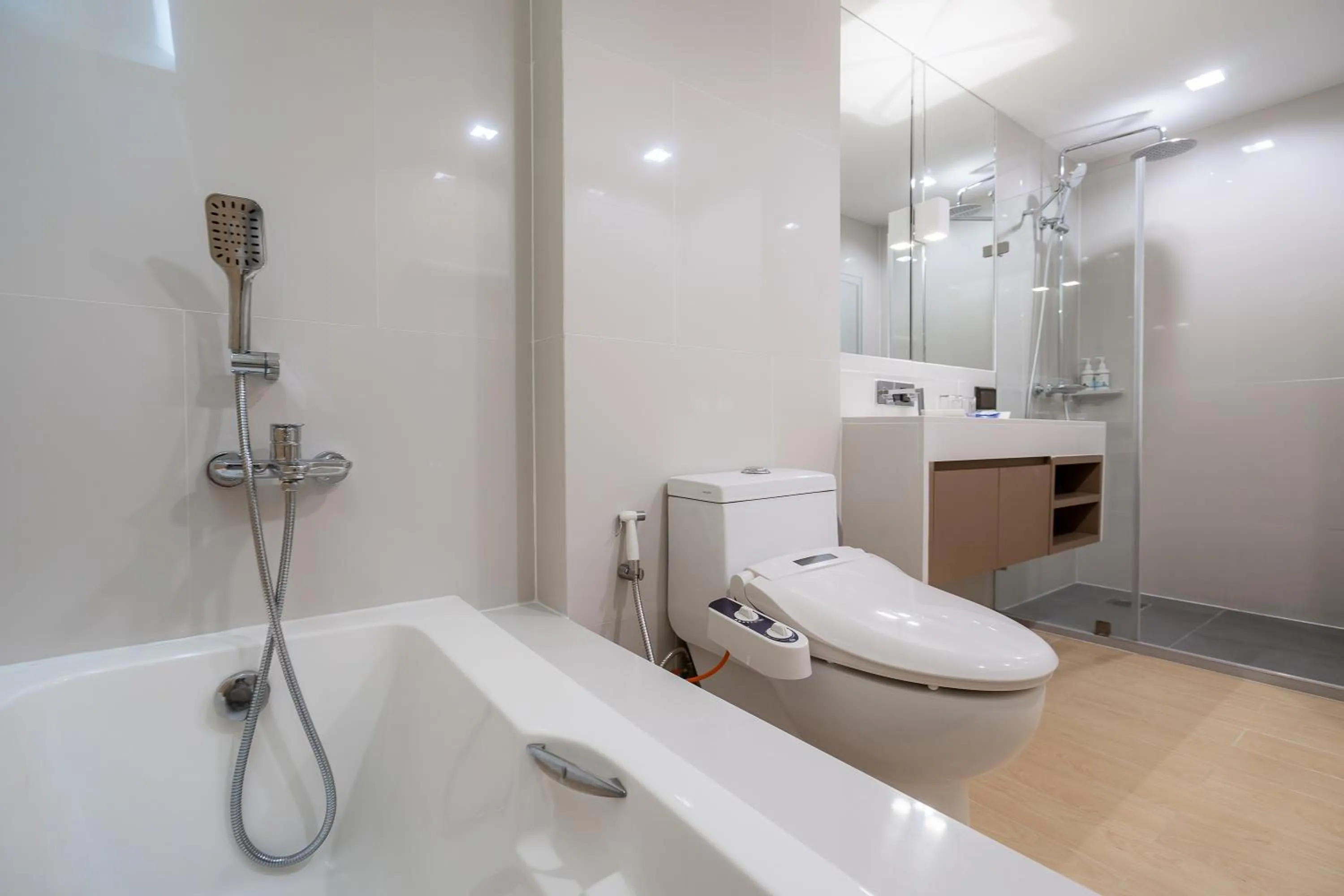 Shower in Aster Hotel and Residence by At Mind