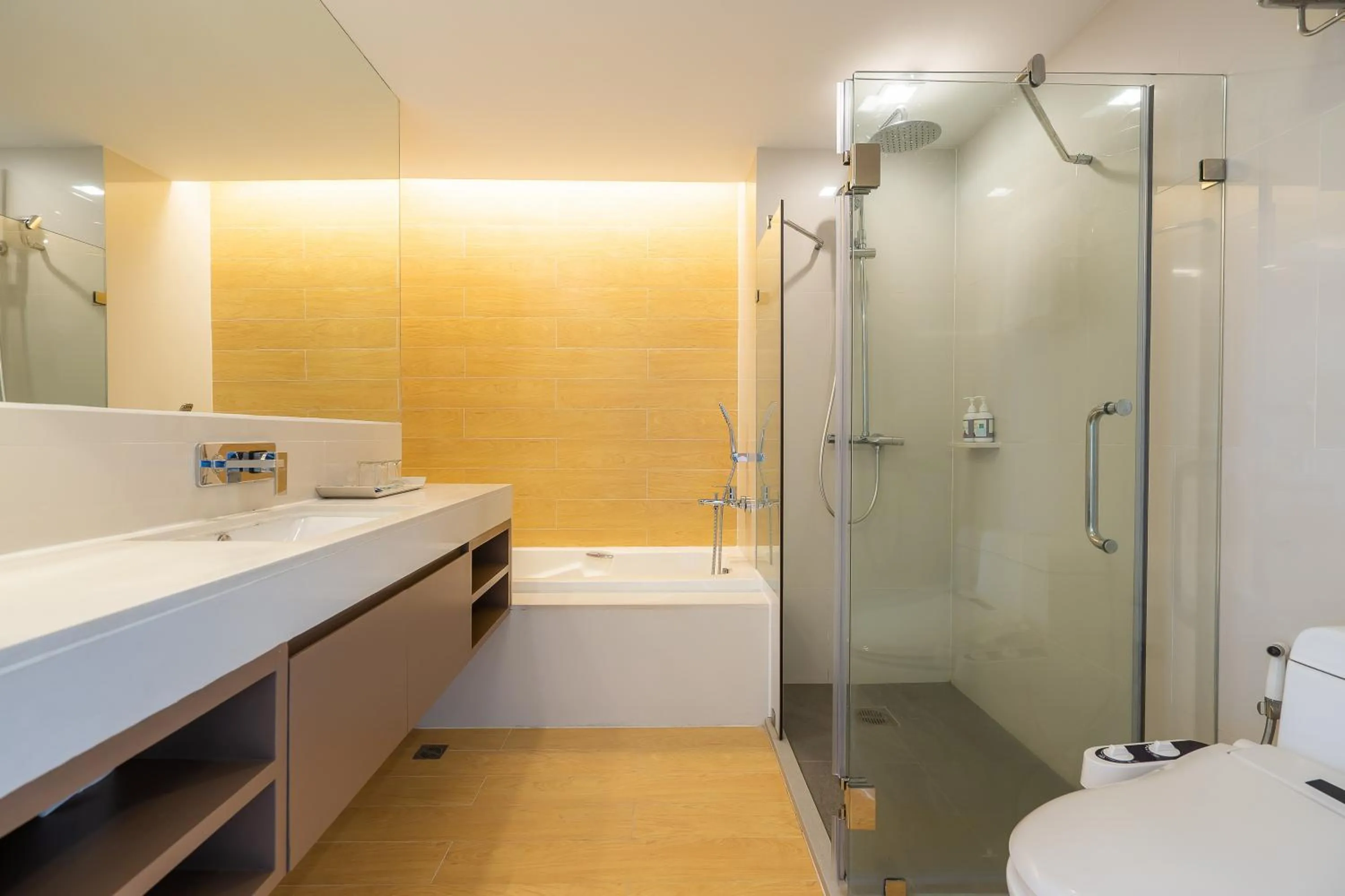 Shower in Aster Hotel and Residence by At Mind