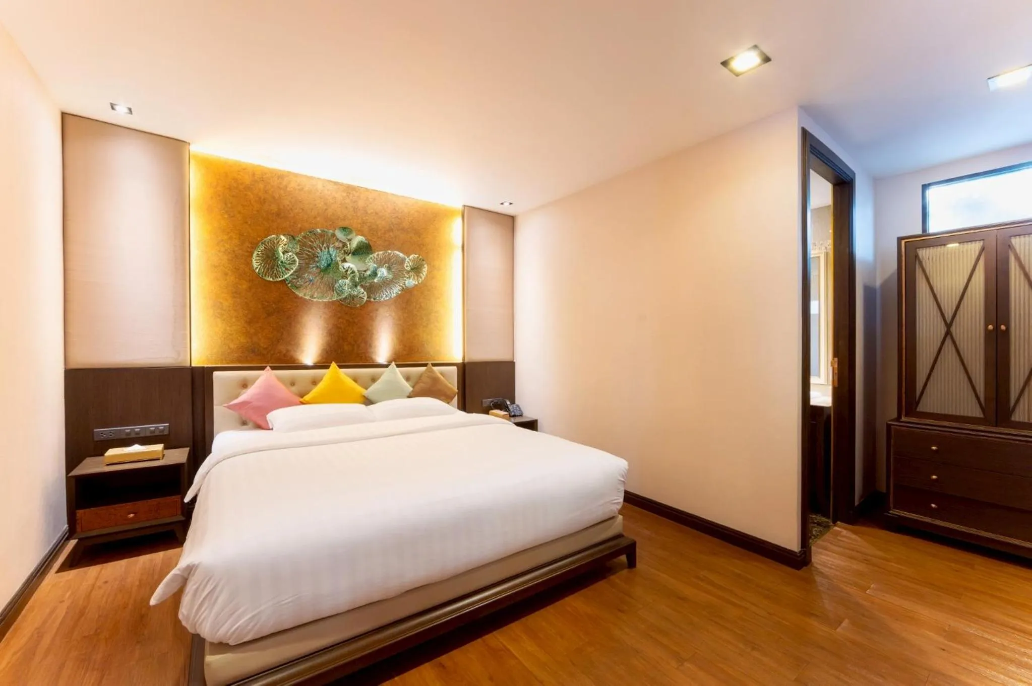 Bed in Chiva Bangkok Hotel