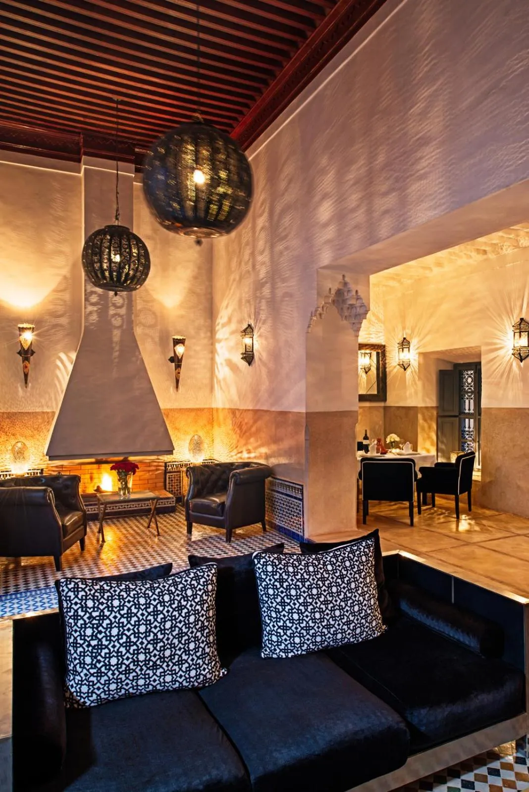 Communal lounge/ TV room in Riad Adore