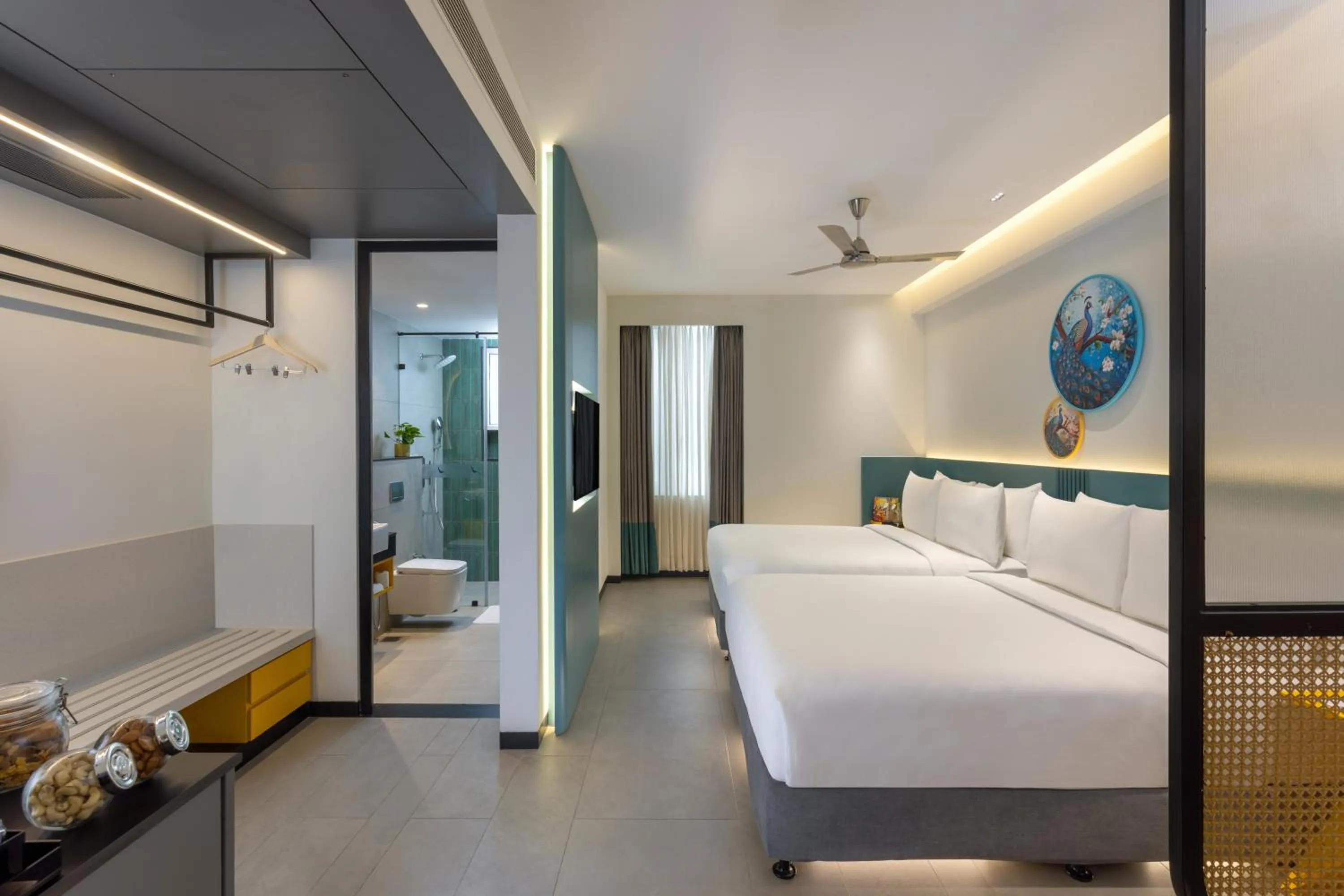 Bedroom, Bed in ZIBE Luxe Hyderabad by GRT Hotels
