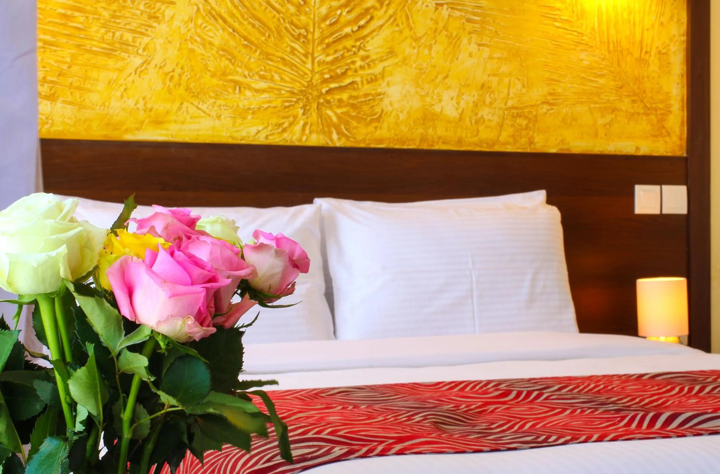 Decorative detail, Bed in Vittoria Suites