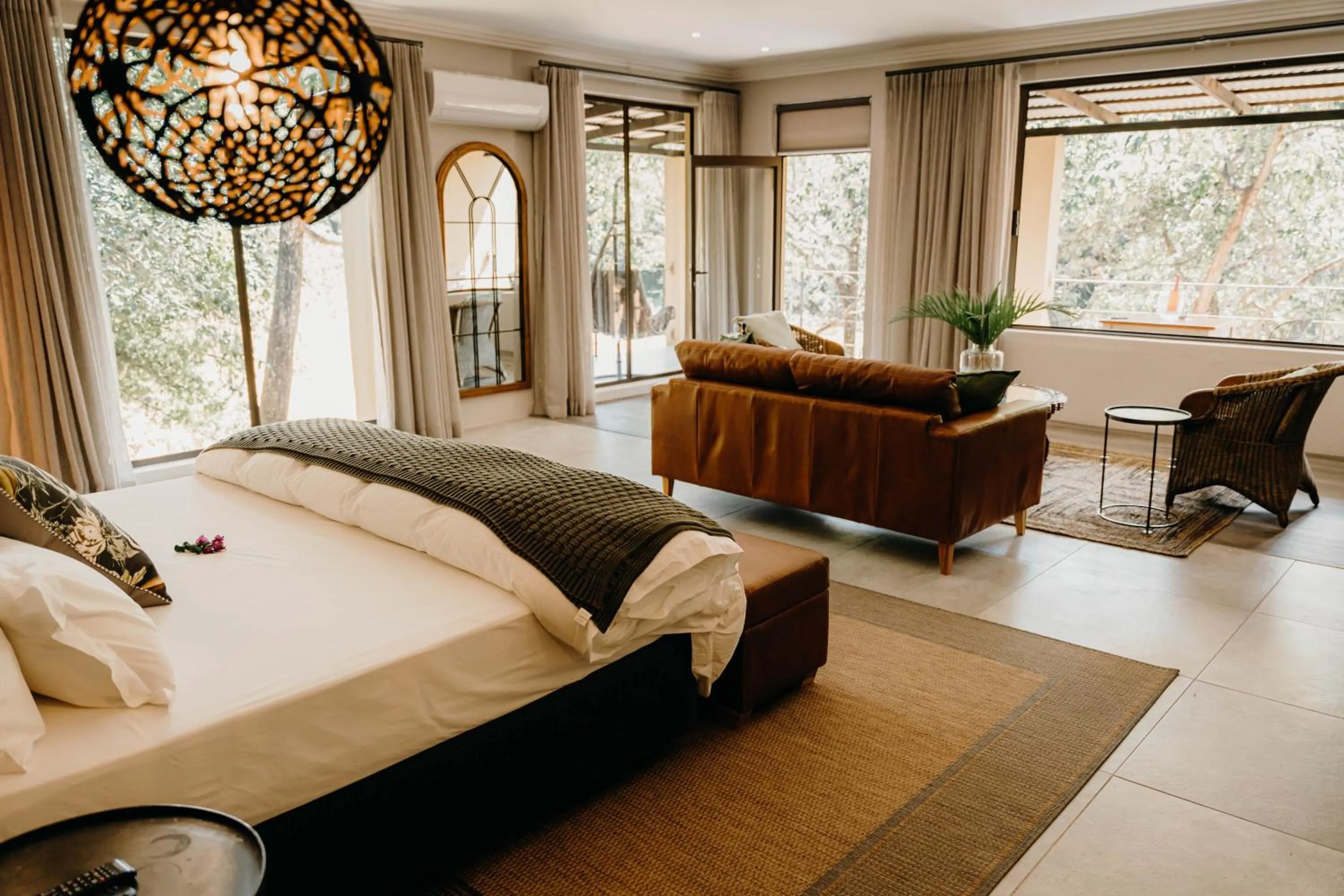 Patio, Bed in Bambuu Lakeside Lodge