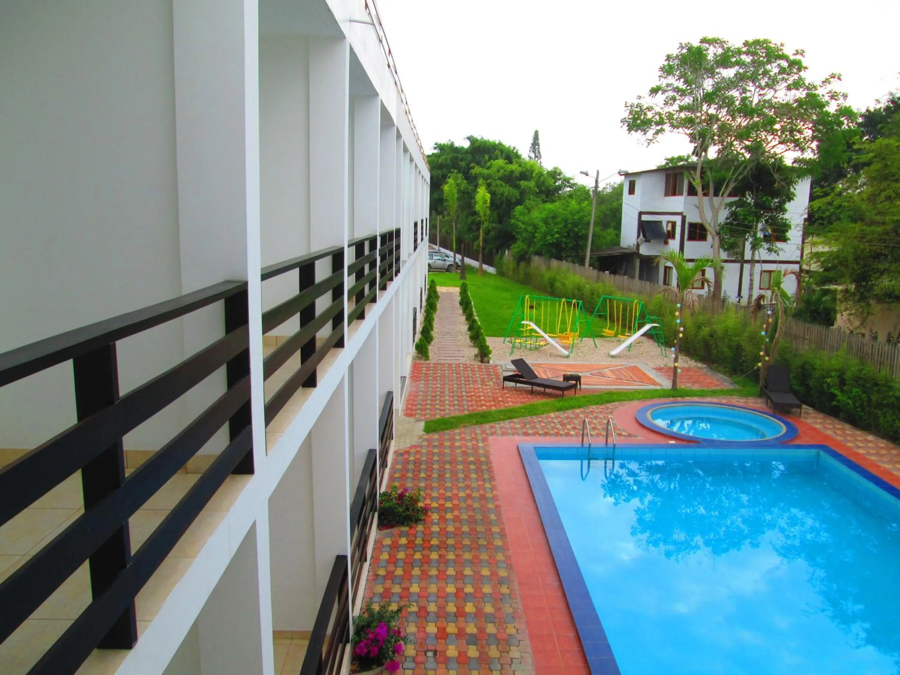 Pool view in Ocean Blue Hotel