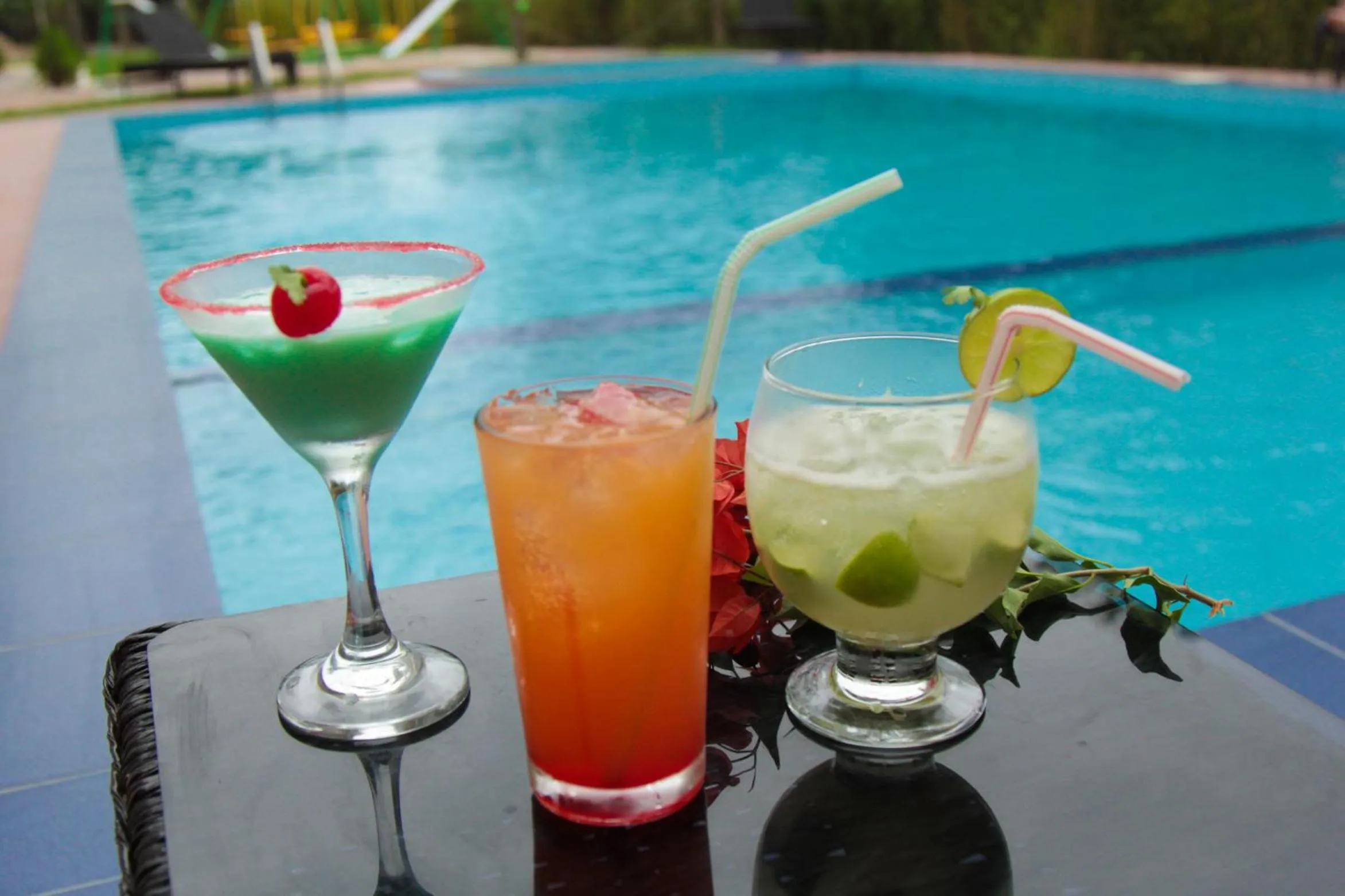 Alcoholic drinks in Ocean Blue Hotel