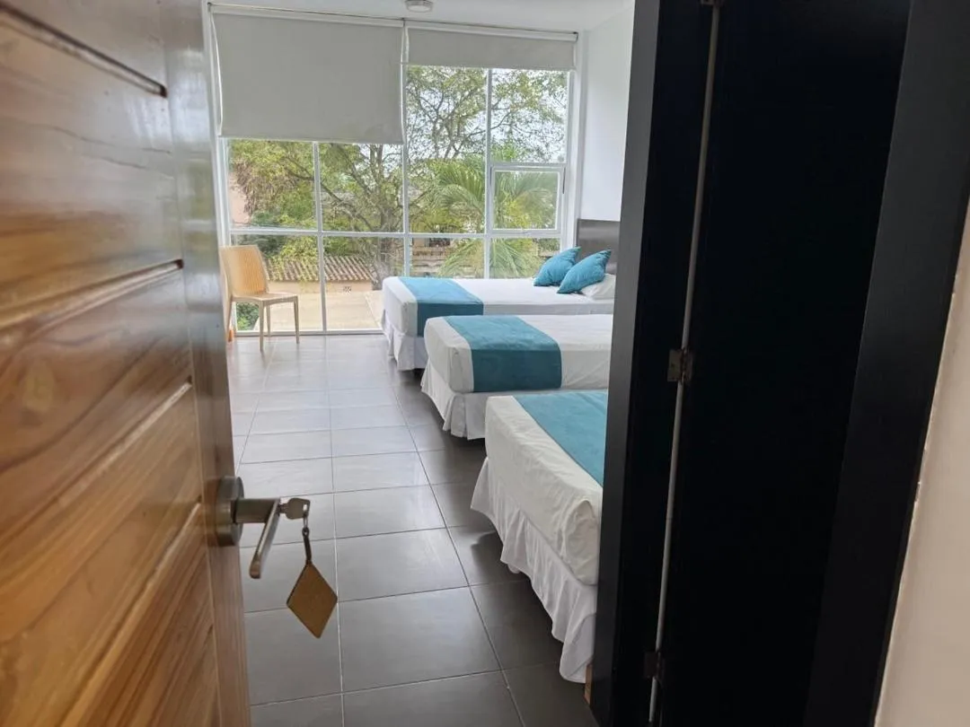 Bed in Ocean Blue Hotel