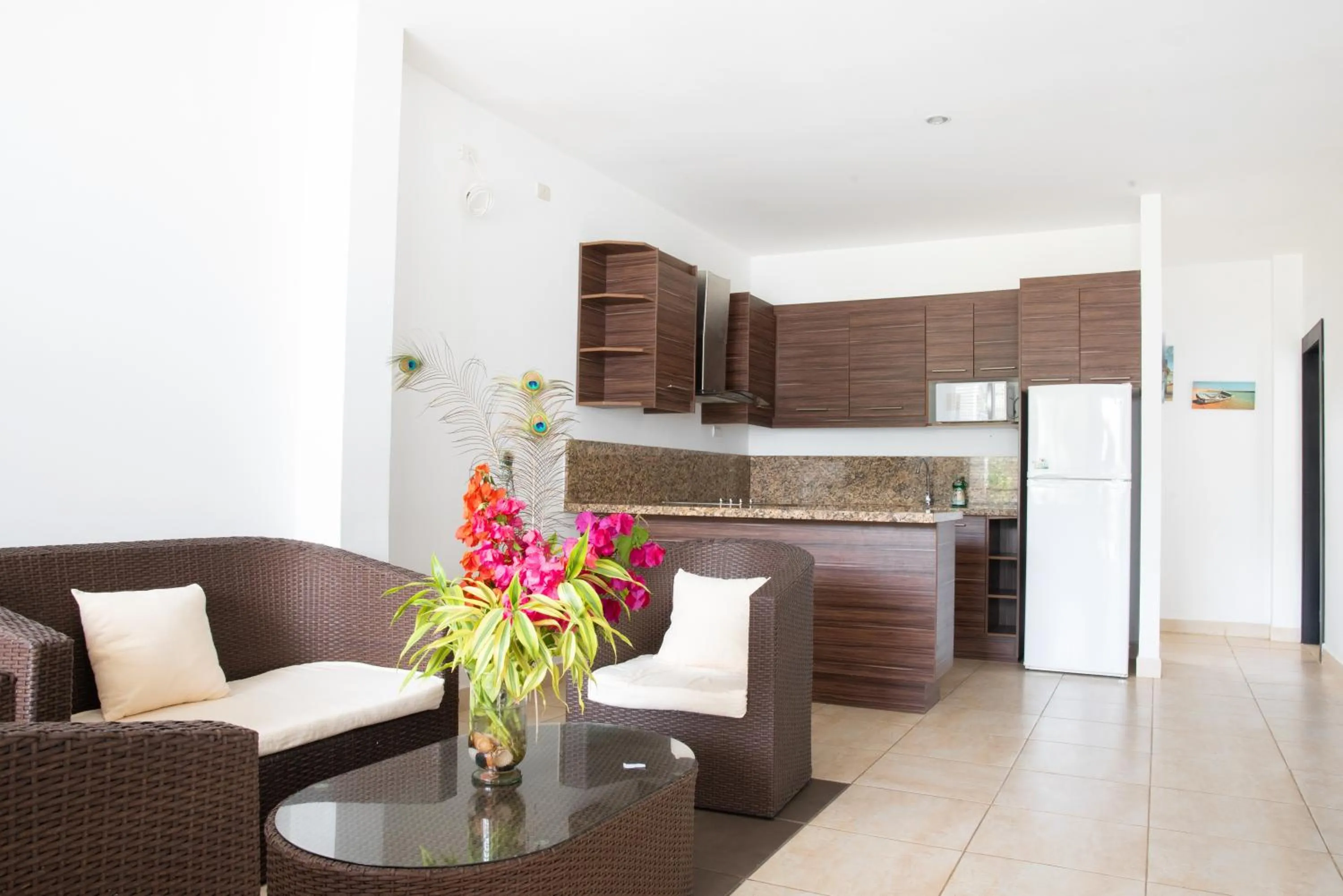 Kitchen or kitchenette in Ocean Blue Hotel