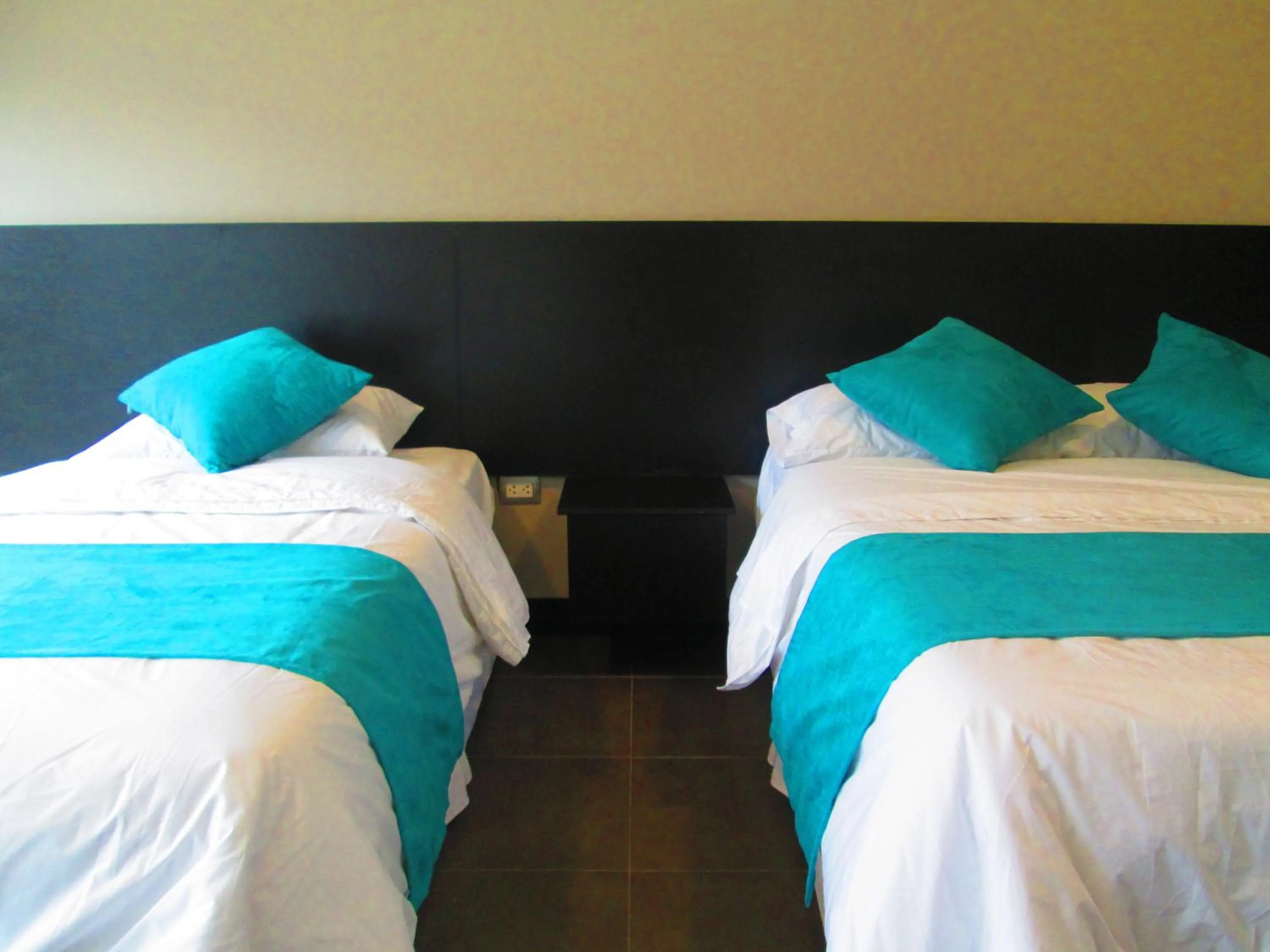 Decorative detail, Bed in Ocean Blue Hotel