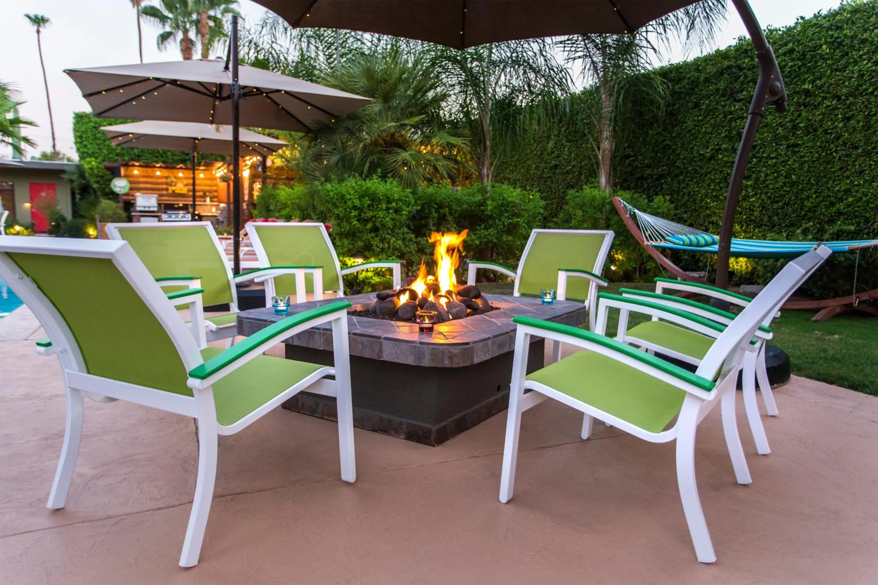 fireplace in Desert Riviera Hotel