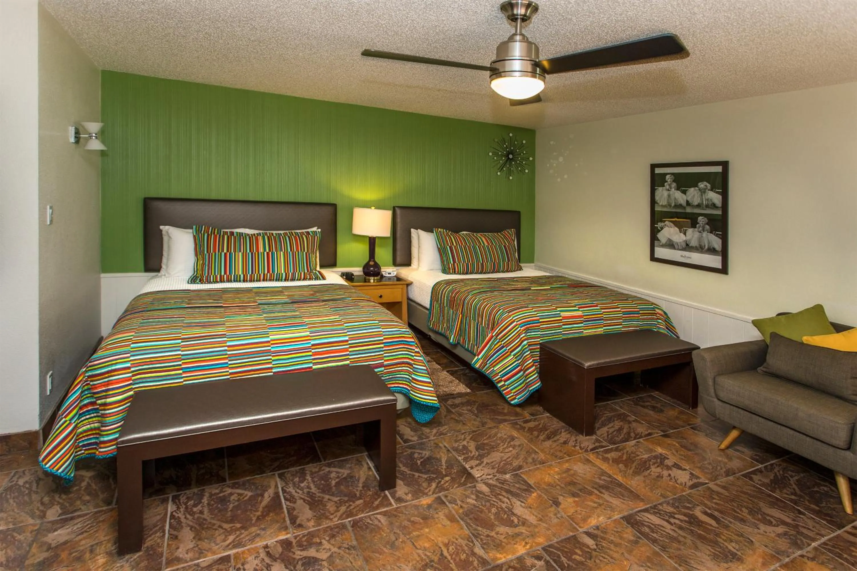 Bed in Desert Riviera Hotel